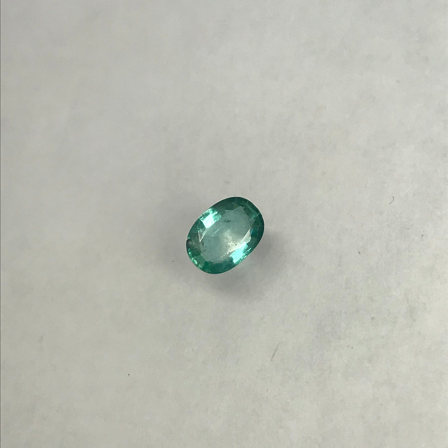 0.71 carats Natural Emerald 6.8x4.9 mm Oval Cut Faceted Gemstone Wholesale Gem Nice Bluish Green Real Natural Transparent Green US Seller