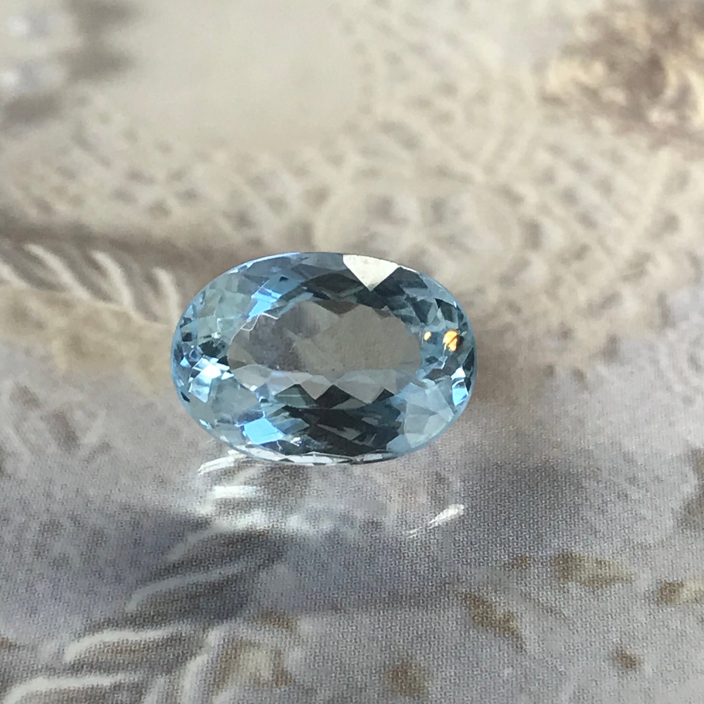 11.6x8mm 3.22 Carat Natural Sky Blue Aquamarine Light Blue Oval Loose Faceted Gemstone Beryl March Birthstone Tested Wholesale Gem Pretty