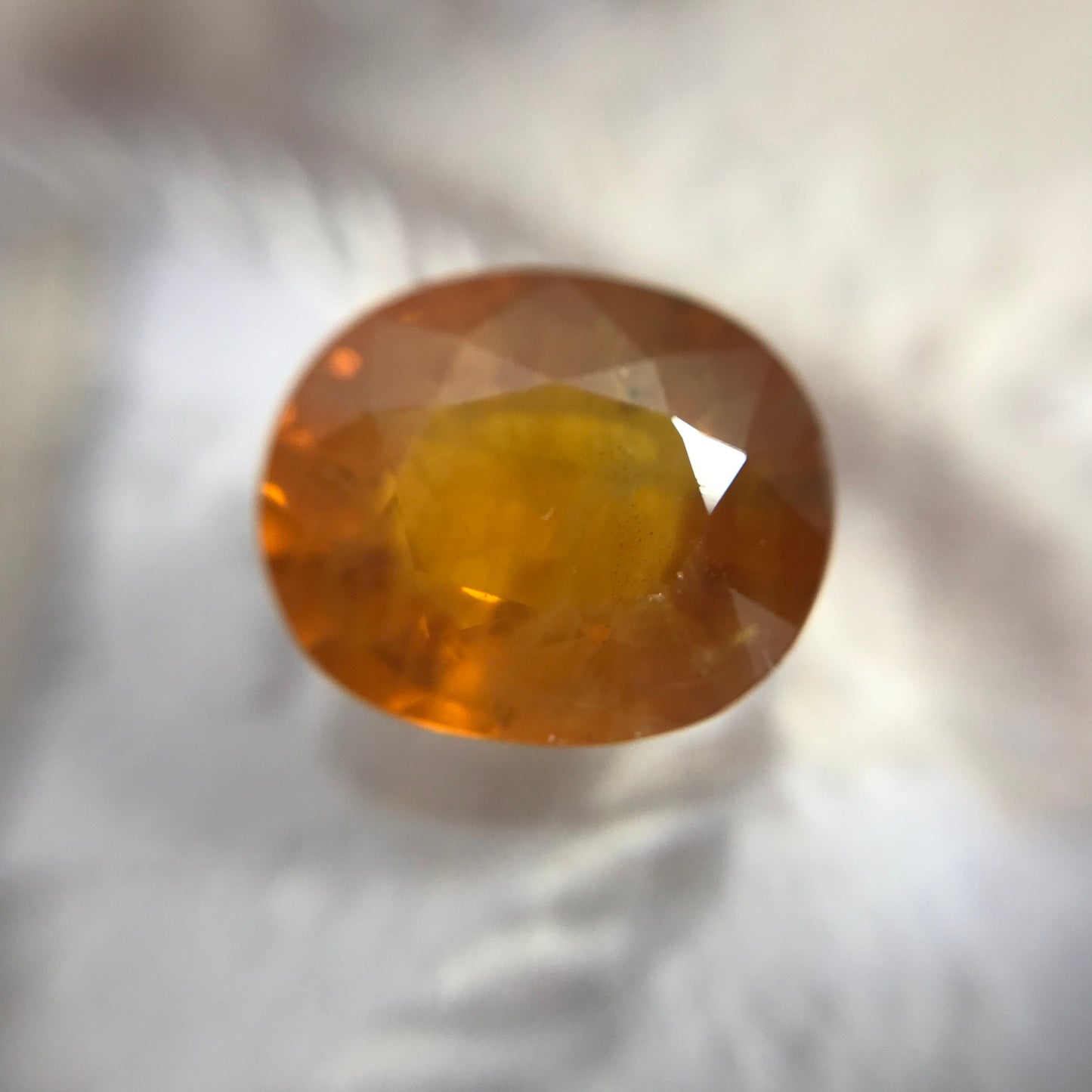 12x10mm Natural Orange Sapphire 6.24 Carats Oval Cut Be Treated Earth Mined Sapphire Corundum Faceted Loose Orange Gemstone,