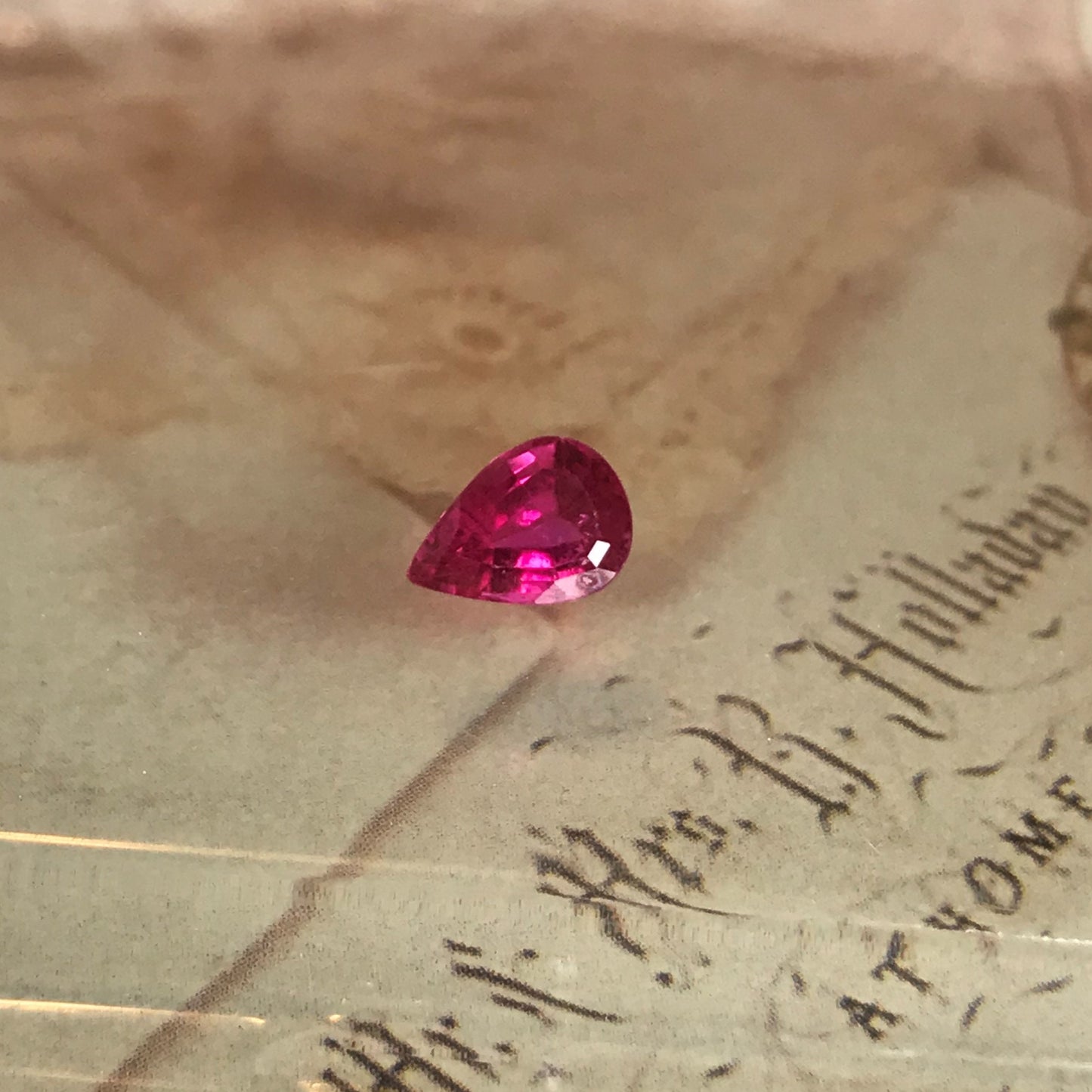 UGL-USA Certified Natural Deep Hot Pink Tourmaline 1.31 carats Pear Cut Faceted 8.6 x 6 mm Loose Gemstone Gorgeous Color, Rare Color
