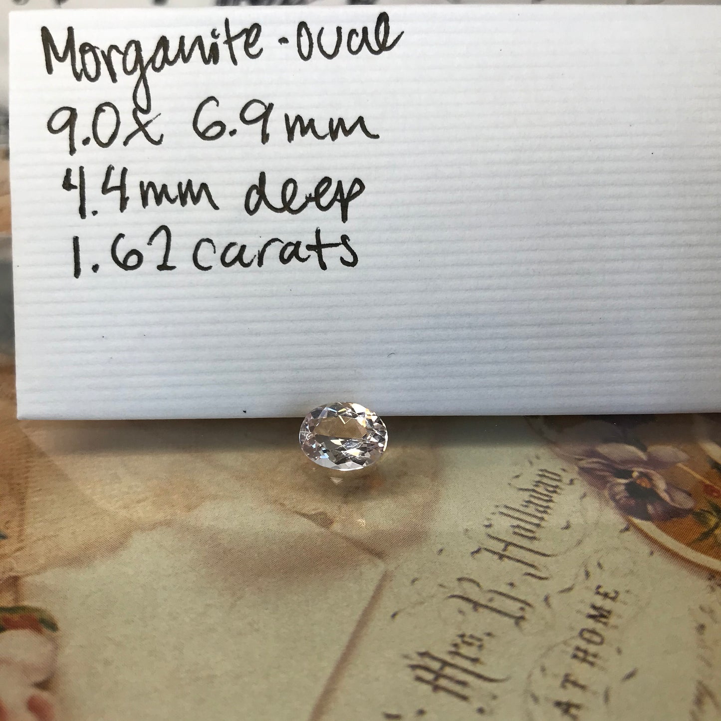 Light Pink Morganite 9x7mm 1.62 Carat Oval Cut Faceted Loose Wholesale Gemstone Gem, For Engagement Ring, Loose Oval Natural Morganite