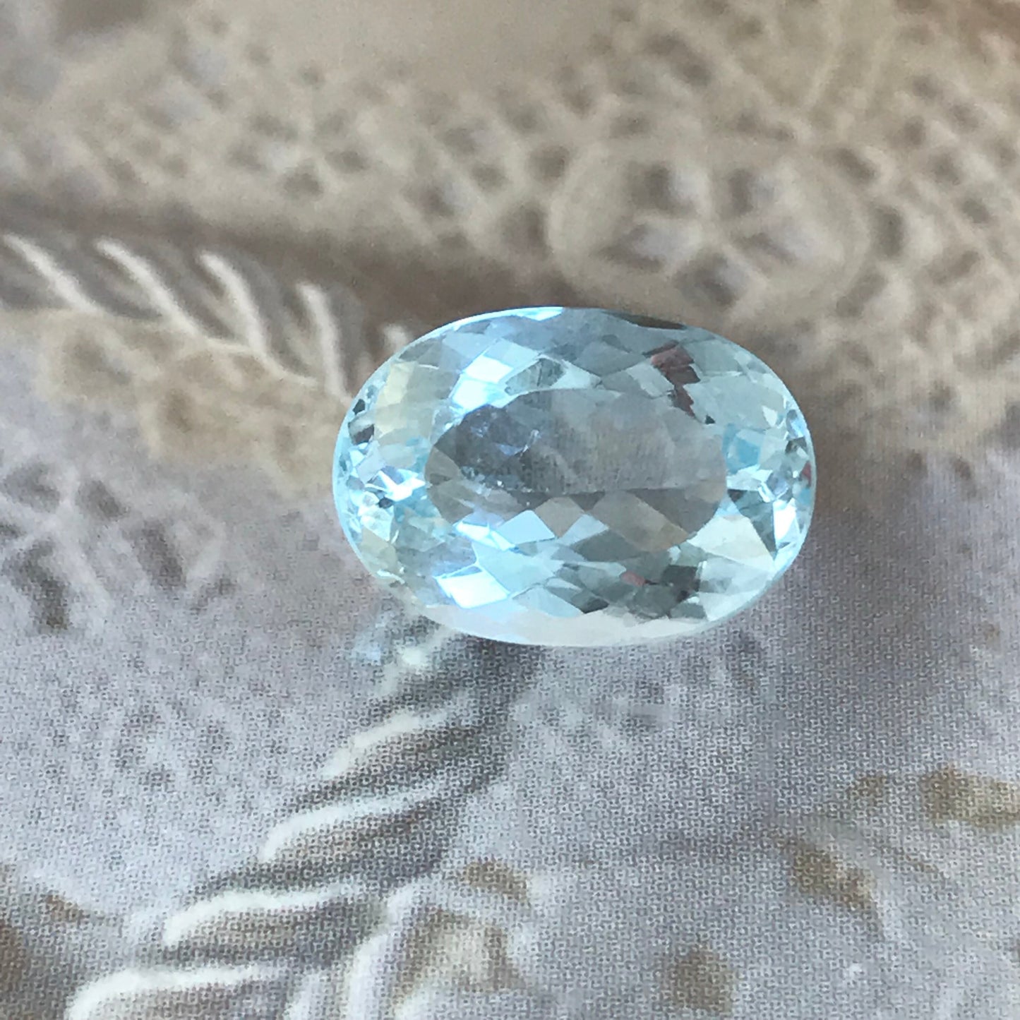 11.6x8mm 3.22 Carat Natural Sky Blue Aquamarine Light Blue Oval Loose Faceted Gemstone Beryl March Birthstone Tested Wholesale Gem Pretty