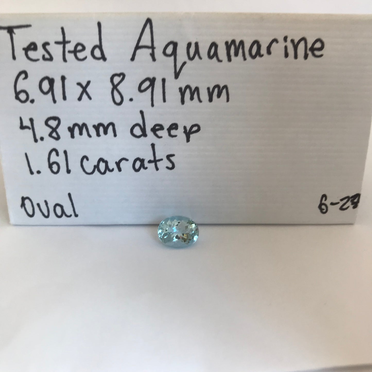 Natural Sky Blue Aquamarine 9x7mm 1.6 carats Light Blue Oval Cut Loose Gem Faceted Gemstone Beryl March Birthstone - 7 x 9 mm Aquamarine