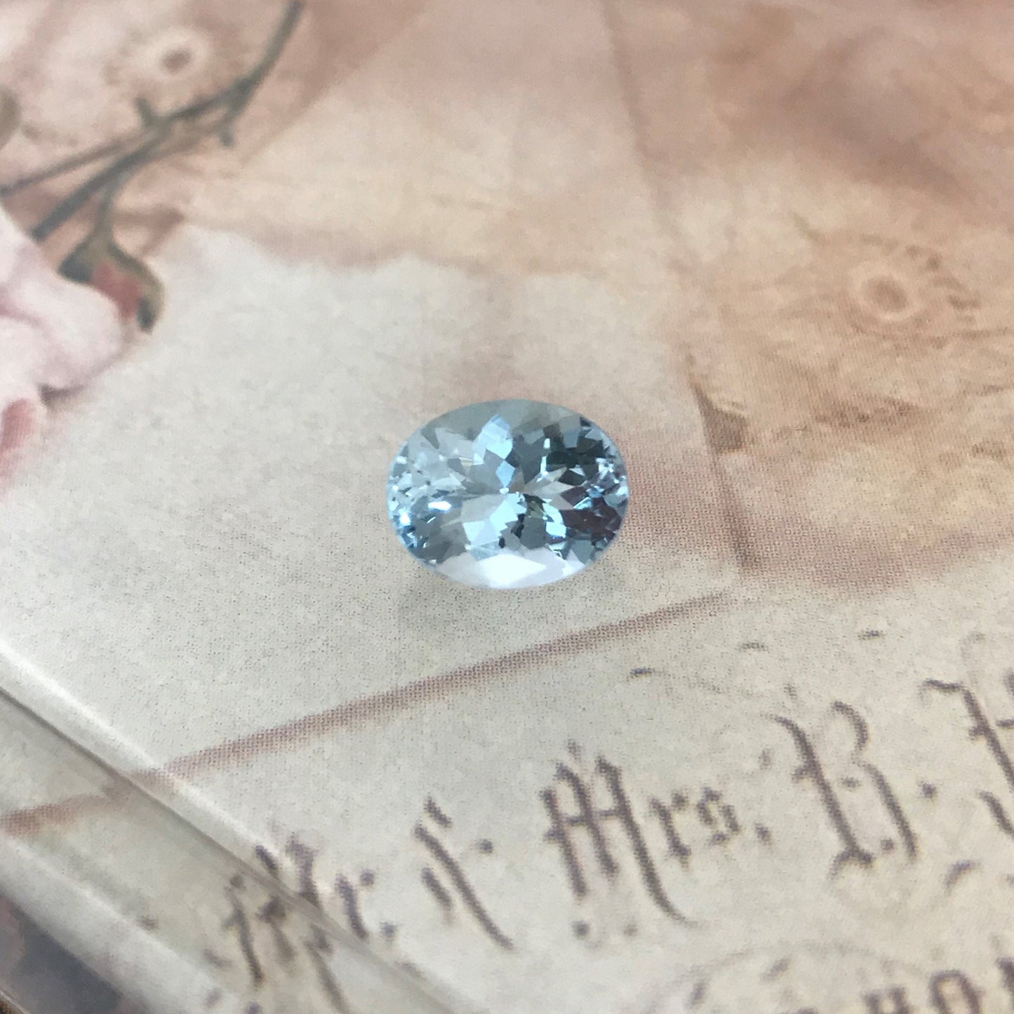 Natural Sky Blue Aquamarine 9x7mm 1.6 carats Light Blue Oval Cut Loose Gem Faceted Gemstone Beryl March Birthstone - 7 x 9 mm Aquamarine