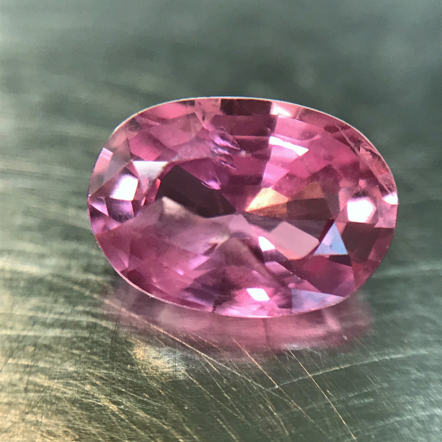 1.13ct Pink Padparadscha Sapphire 7x5mm Oval Rare Orangy Pink Purple Peach Loose Gemstone Unmounted Gem Corundum Heated Dark Padparadsha