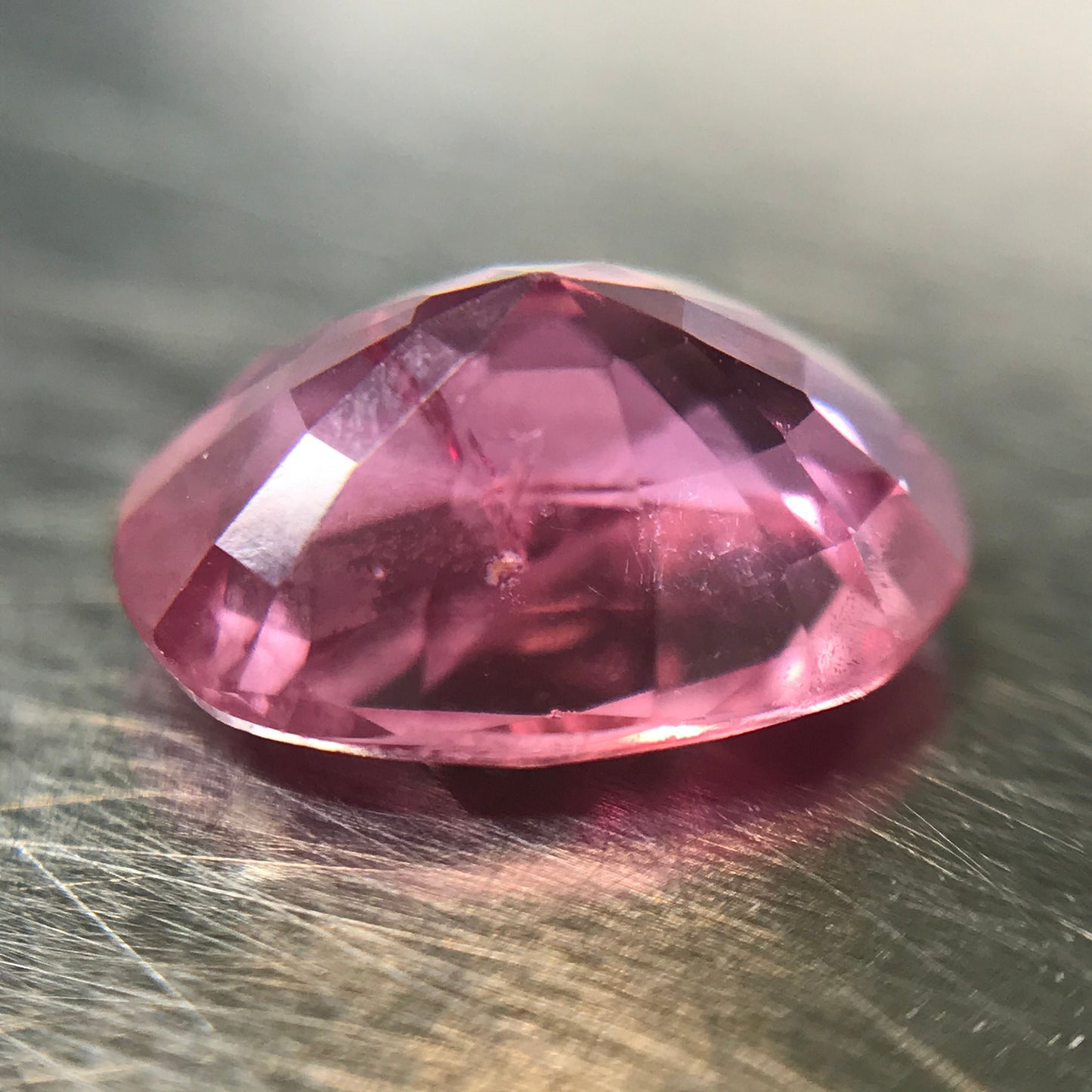 1.13ct Pink Padparadscha Sapphire 7x5mm Oval Rare Orangy Pink Purple Peach Loose Gemstone Unmounted Gem Corundum Heated Dark Padparadsha