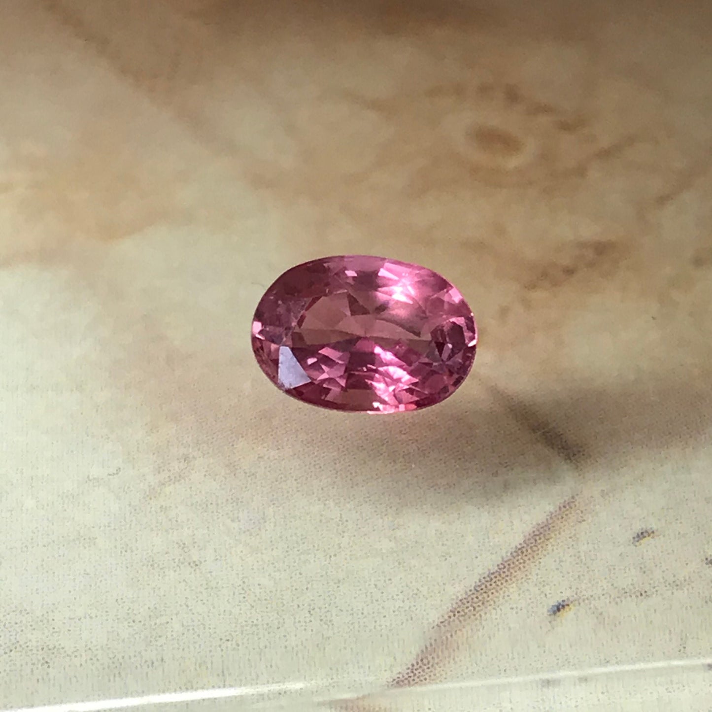 1.13ct Pink Padparadscha Sapphire 7x5mm Oval Rare Orangy Pink Purple Peach Loose Gemstone Unmounted Gem Corundum Heated Dark Padparadsha