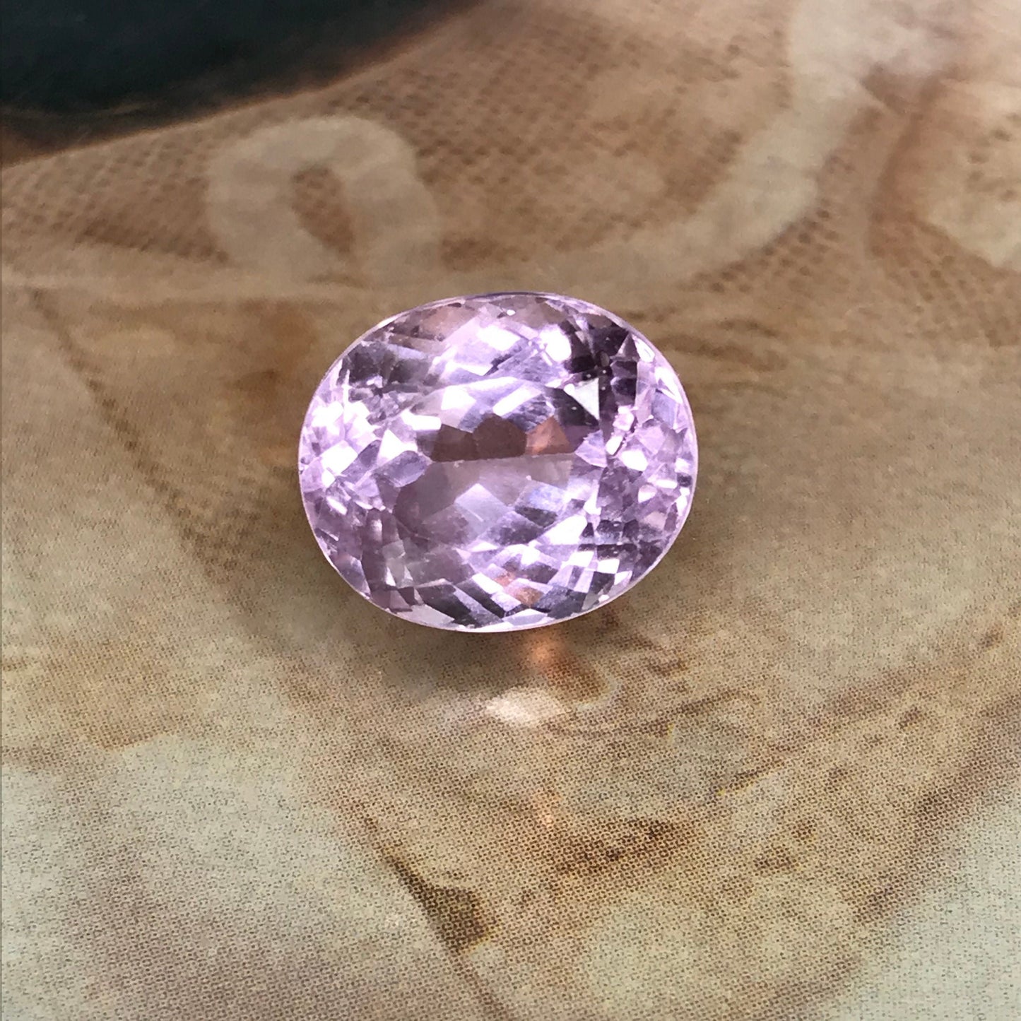 Kunzite 11x13mm 9.16 carats Oval Cut Pink Purple Spodumene Faceted Gem Loose gemstone Unmounted Tested Natural millimeters cts For Jewelry