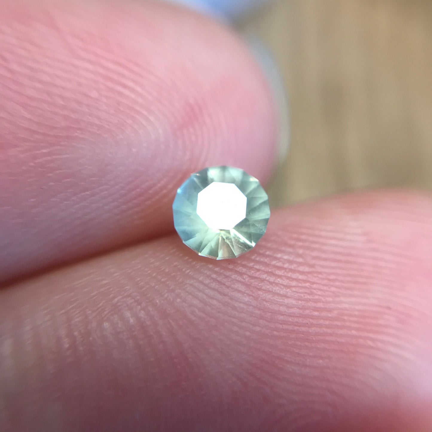 Reserved For Rebecca 5mm Montana Sapphire 0.50 Carat Unheated Light Green Yellow Round Cut, American Faceted, 4.8mm