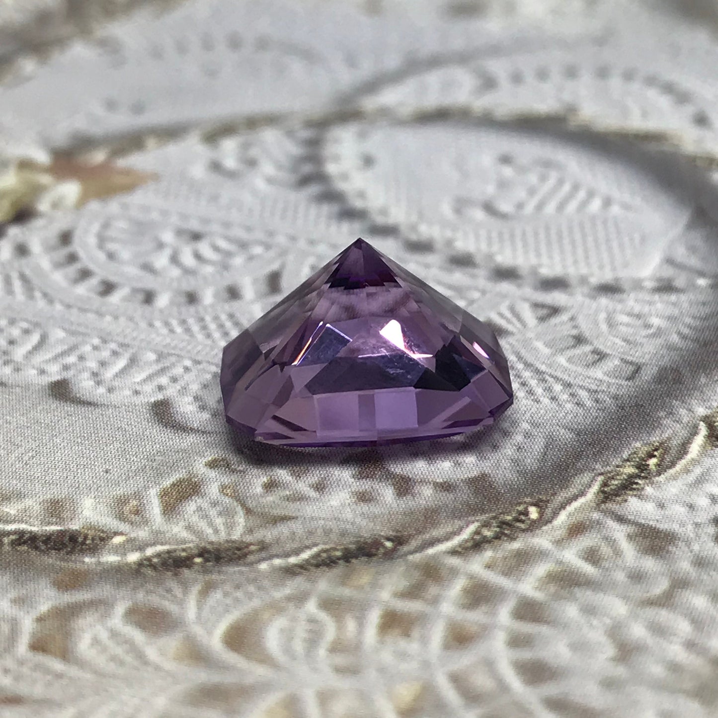 14x11.5mm Purple Amethyst 8 Carat Rectangle Custom Cut -Tesselation 13 by Akhavan (modified)- Faceted Loose Unmounted Gemstone US Cut/Seller