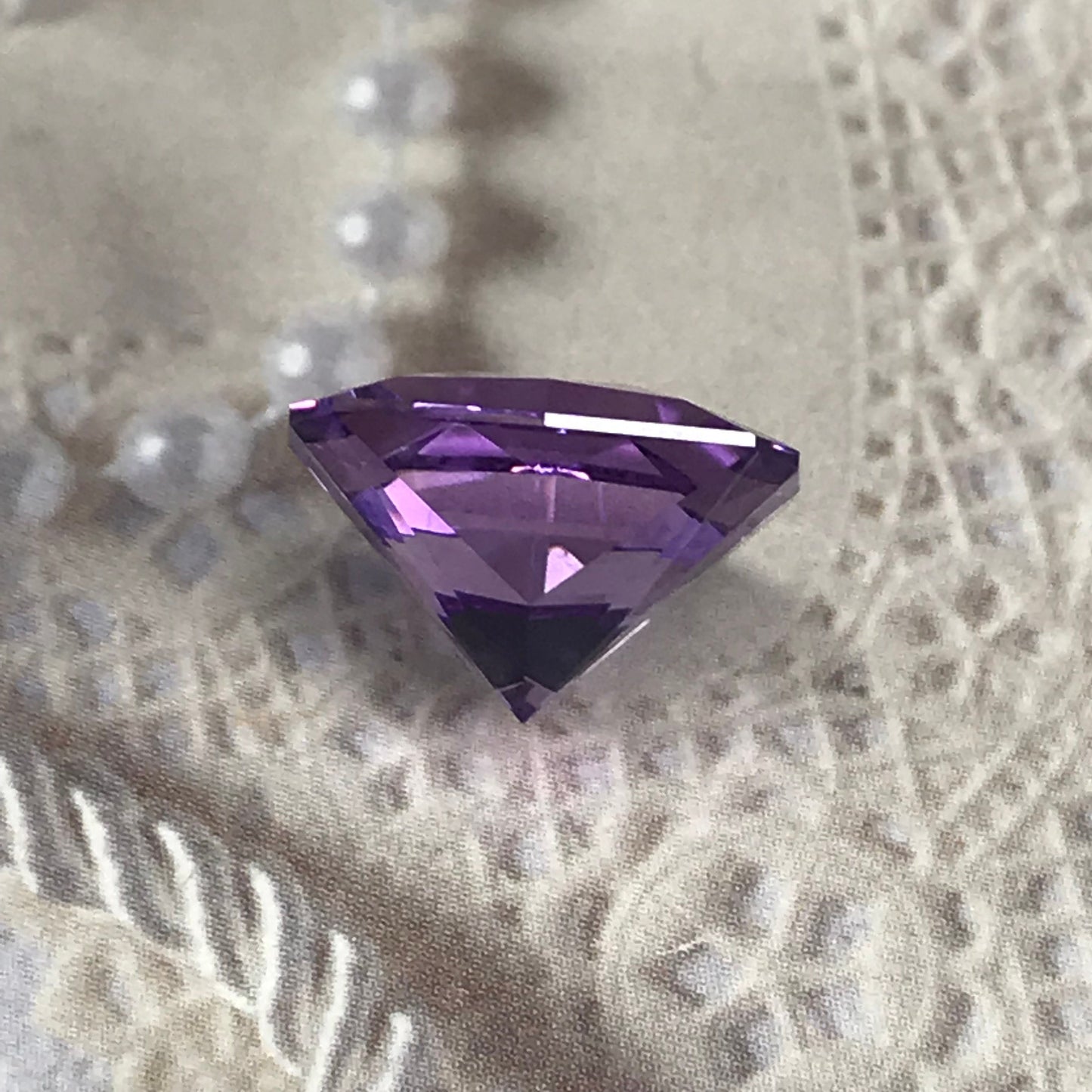 14x11.5mm Purple Amethyst 8 Carat Rectangle Custom Cut -Tesselation 13 by Akhavan (modified)- Faceted Loose Unmounted Gemstone US Cut/Seller