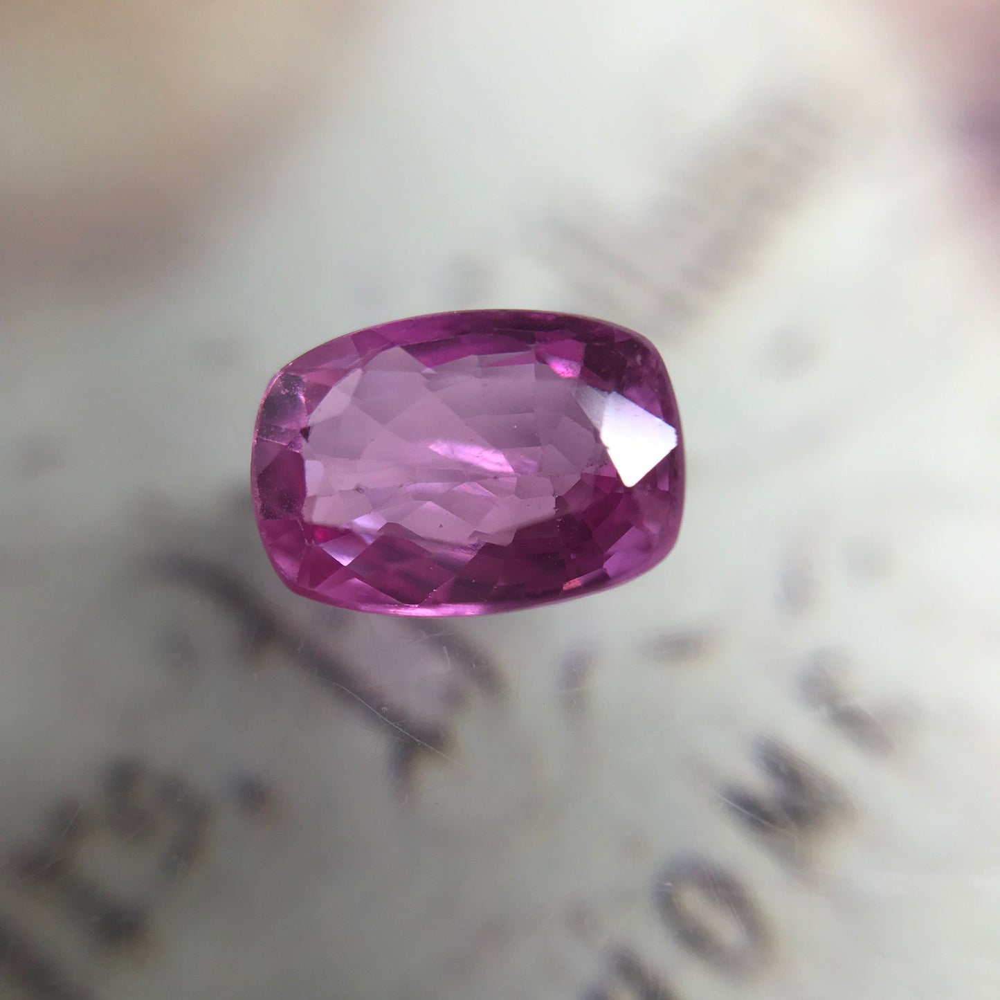 Natural Pink Sapphire 7x5mm 1.16 Carats Rectangular Cushion Cut Pink Sapphire Corundum Faceted Loose Gem Unmounted Earth Mined Sapphire