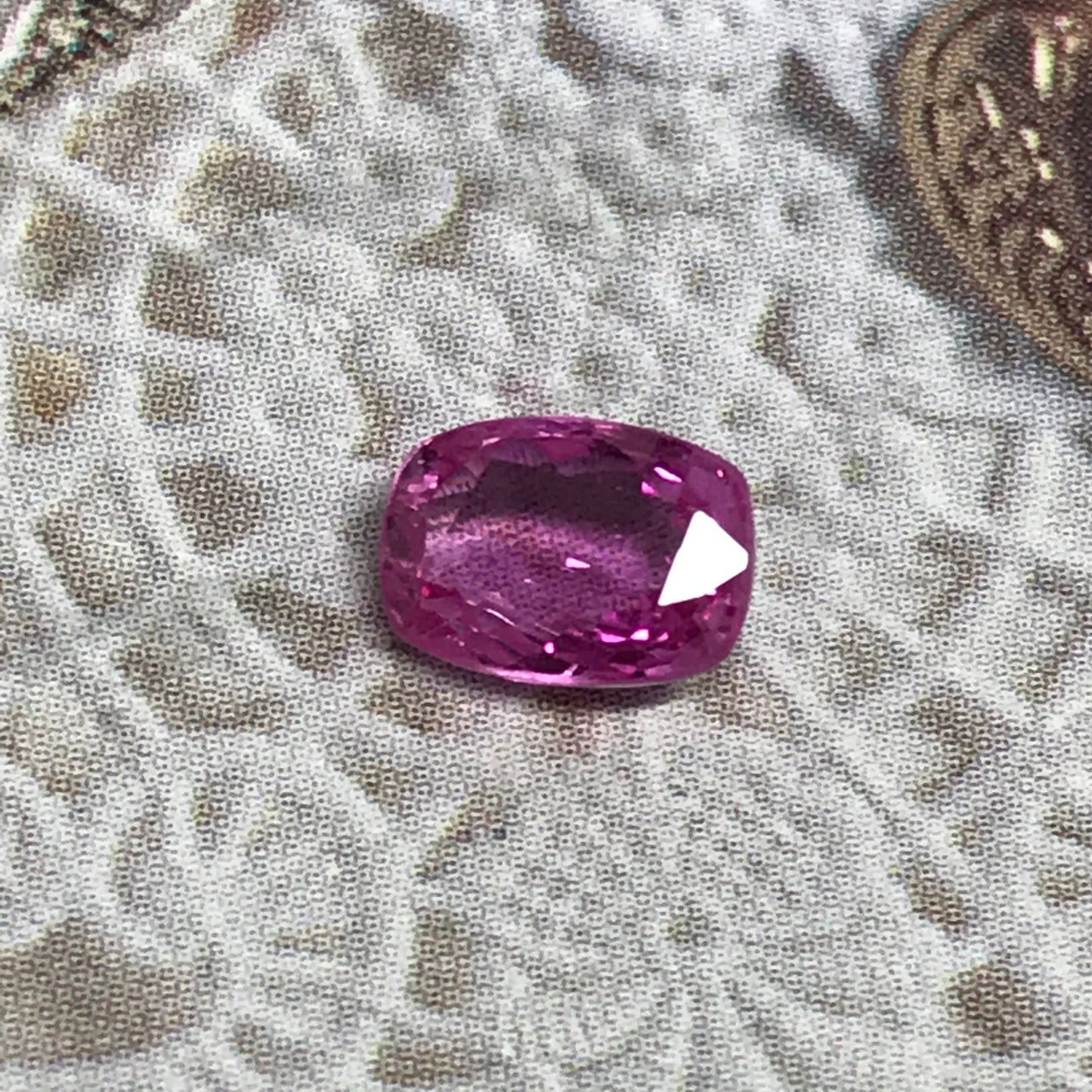 Natural Pink Sapphire 7x5mm 1.16 Carats Rectangular Cushion Cut Pink Sapphire Corundum Faceted Loose Gem Unmounted Earth Mined Sapphire