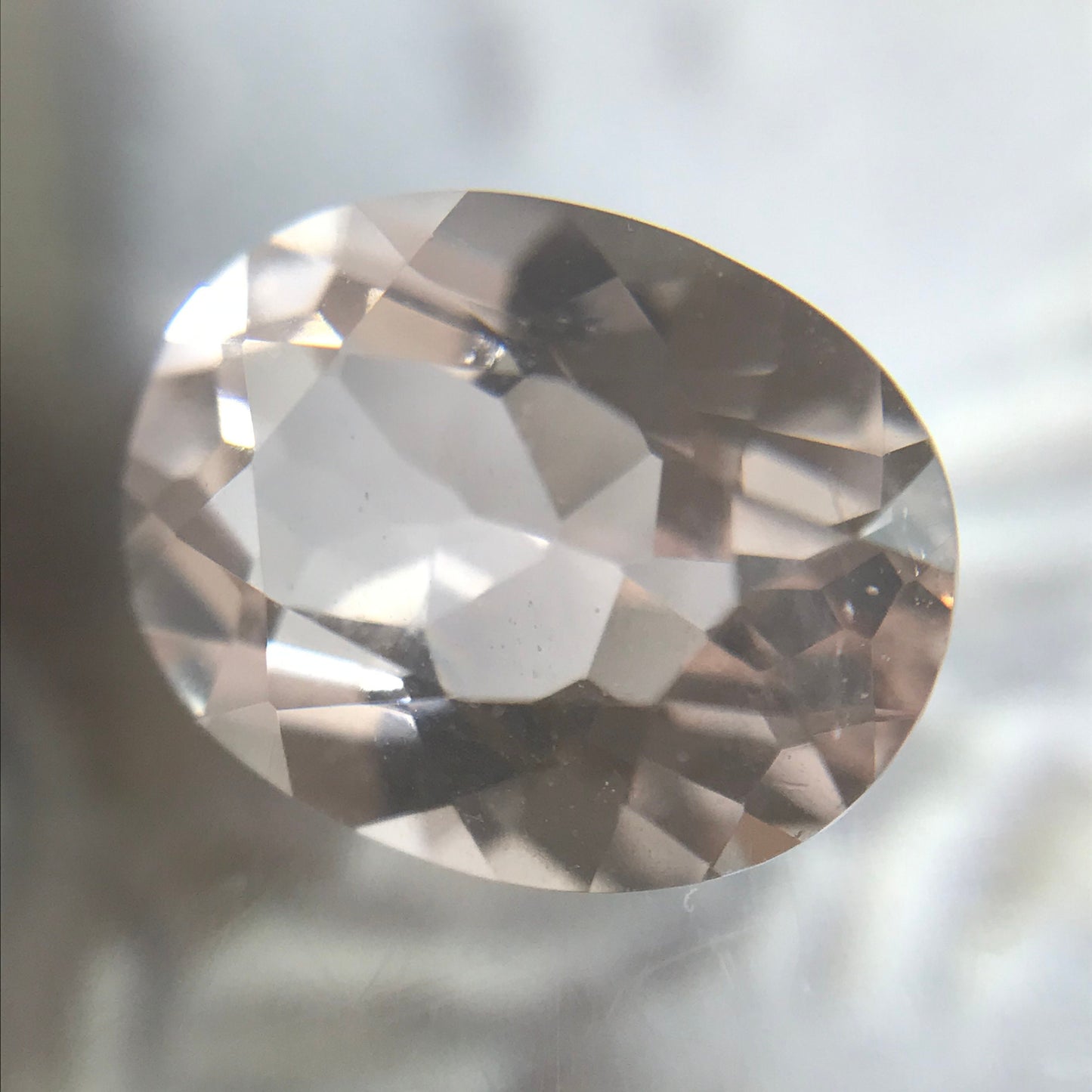 Morganite 1.77 cts 9x7mm Oval Cut Light Peach Pink Color Faceted Gem Loose Beryl Gemstone Unmounted Stone 7x9mm US Seller Flowing Gems