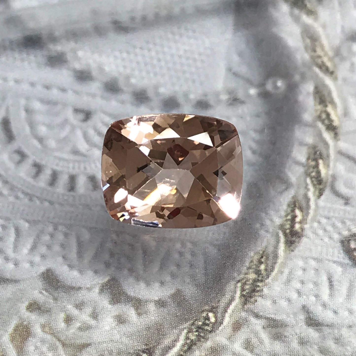 11x9mm Peach Morganite 3.8 ct Cushion Rectangle Cut Loose Gemstone for Engagement Ring Wholesale Blush Beryl Center stone