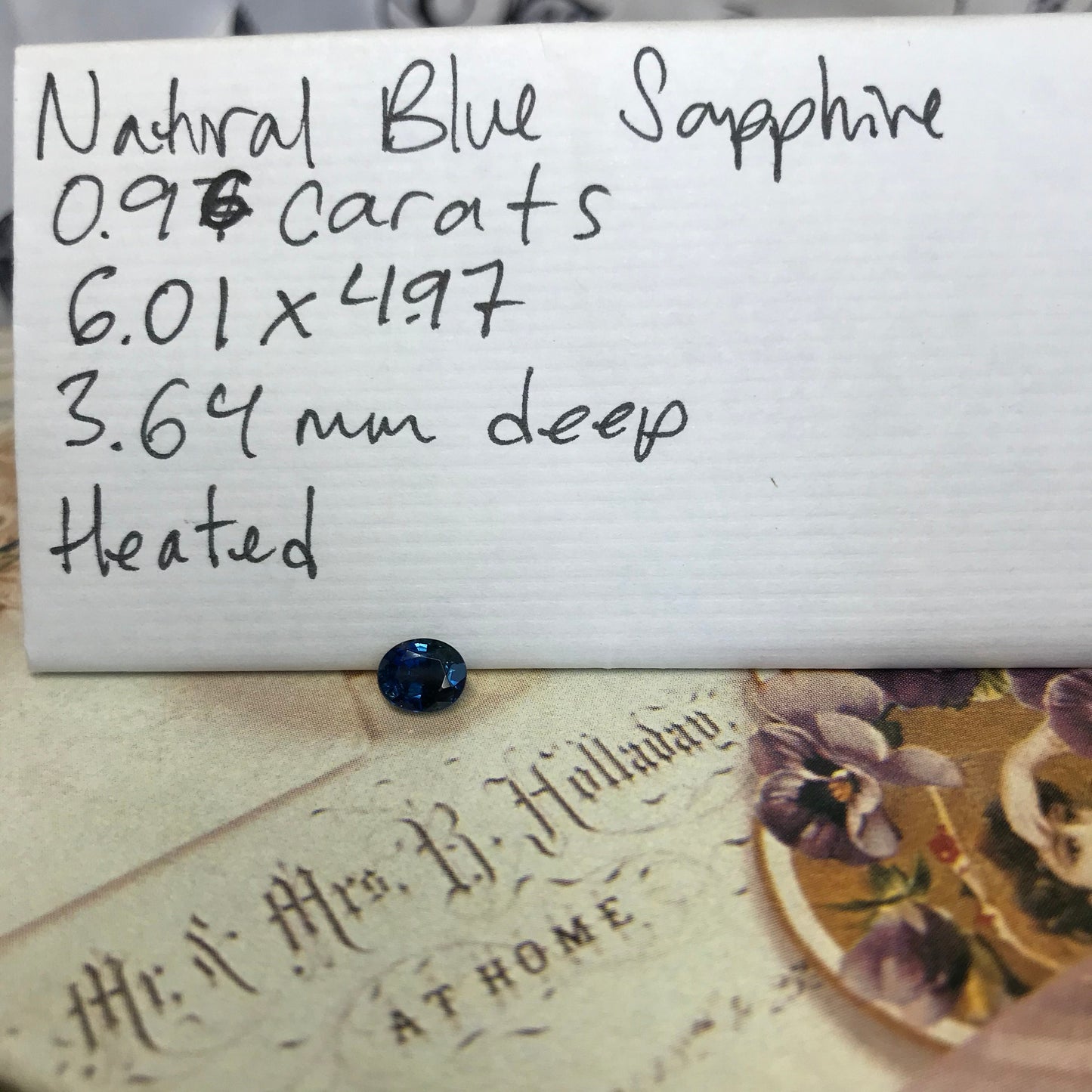 Natural Blue Sapphire 6x5mm 0.96 Carats Oval Corundum Blue Gem Faceted Loose Unmounted Gemstone