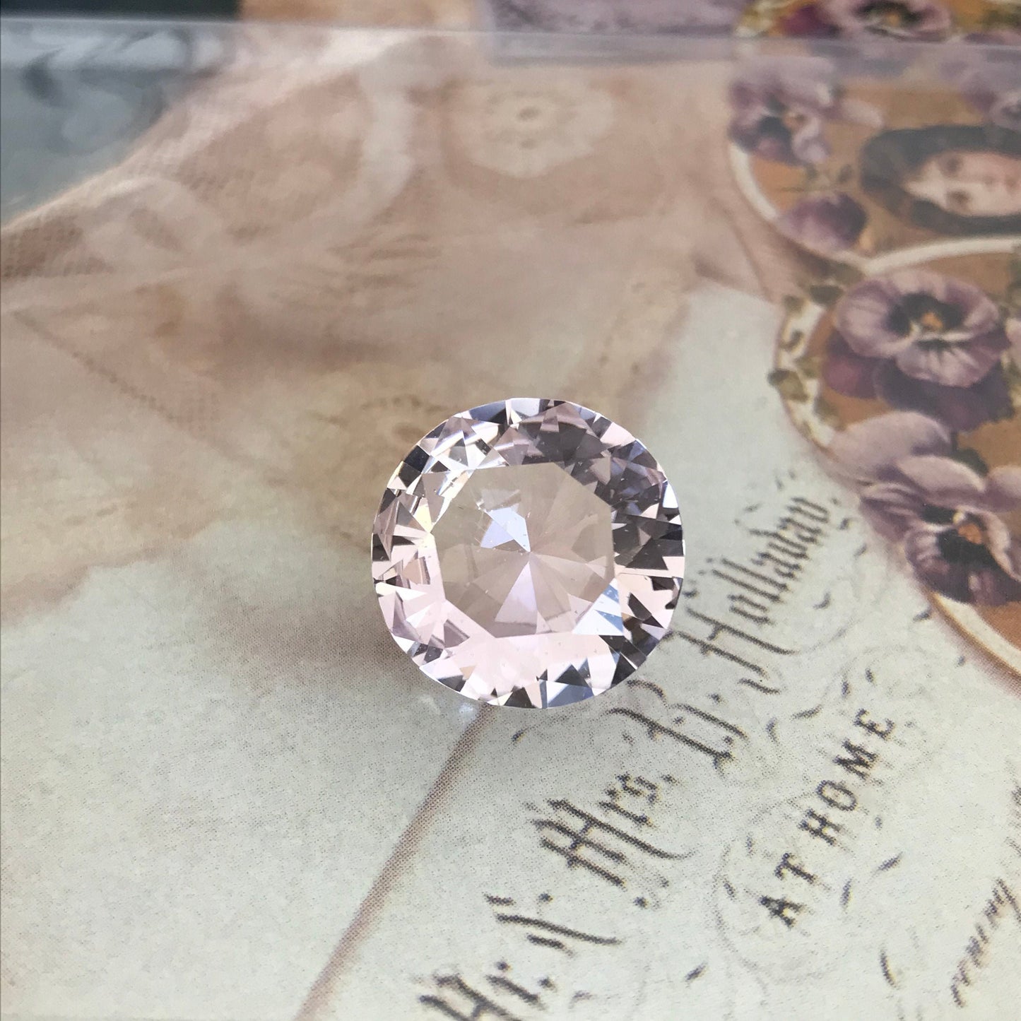 11.69 Carat Natural Morganite 16.5mm Round Light Purple Cut Loose Gem Unmounted Gemstone Beryl, 16 mm Round Certified Morganite US Seller