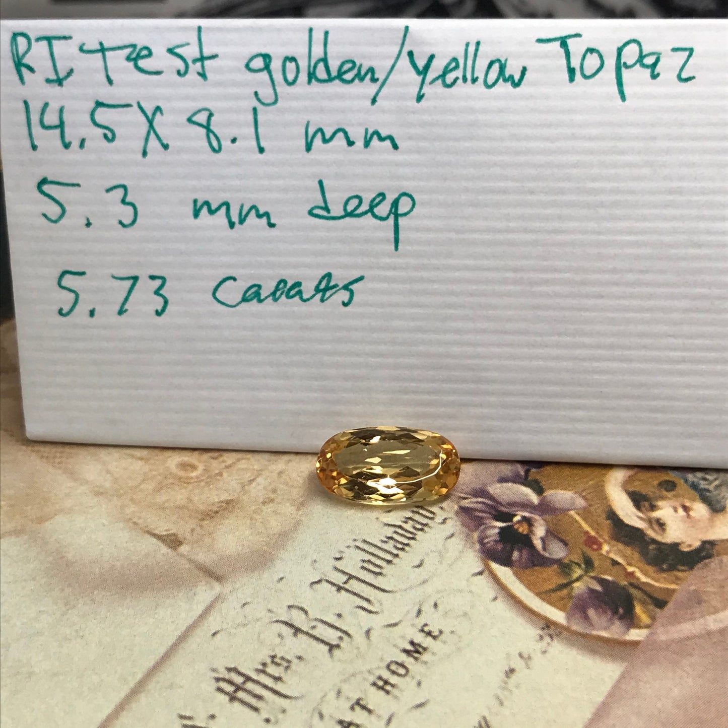 5.73 Carat Precious Topaz 14.5x8mm Oval Loose Faceted Gemstone