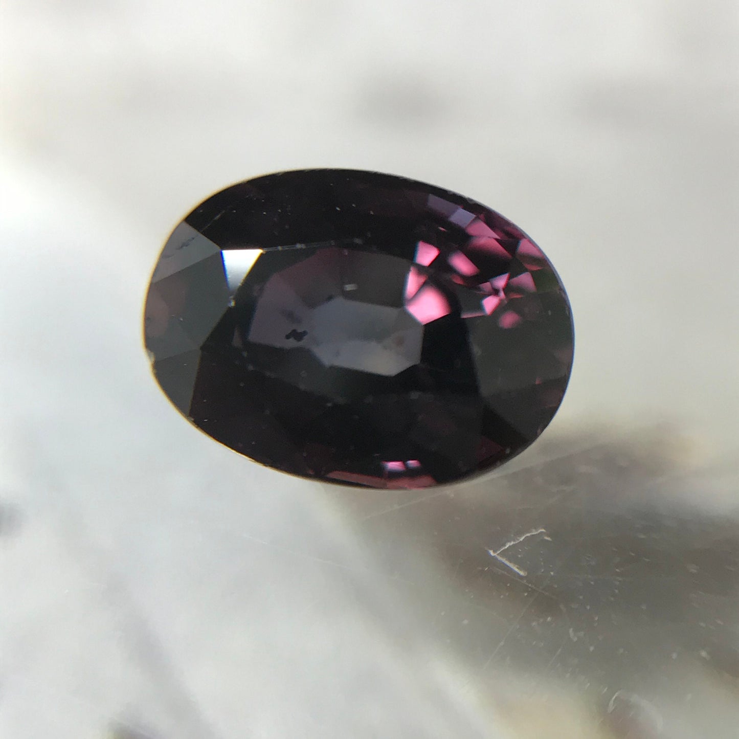 1.15 carat Natural Fancy Sapphire 7x5mm Oval Purple Red Loose Gem Unmounted