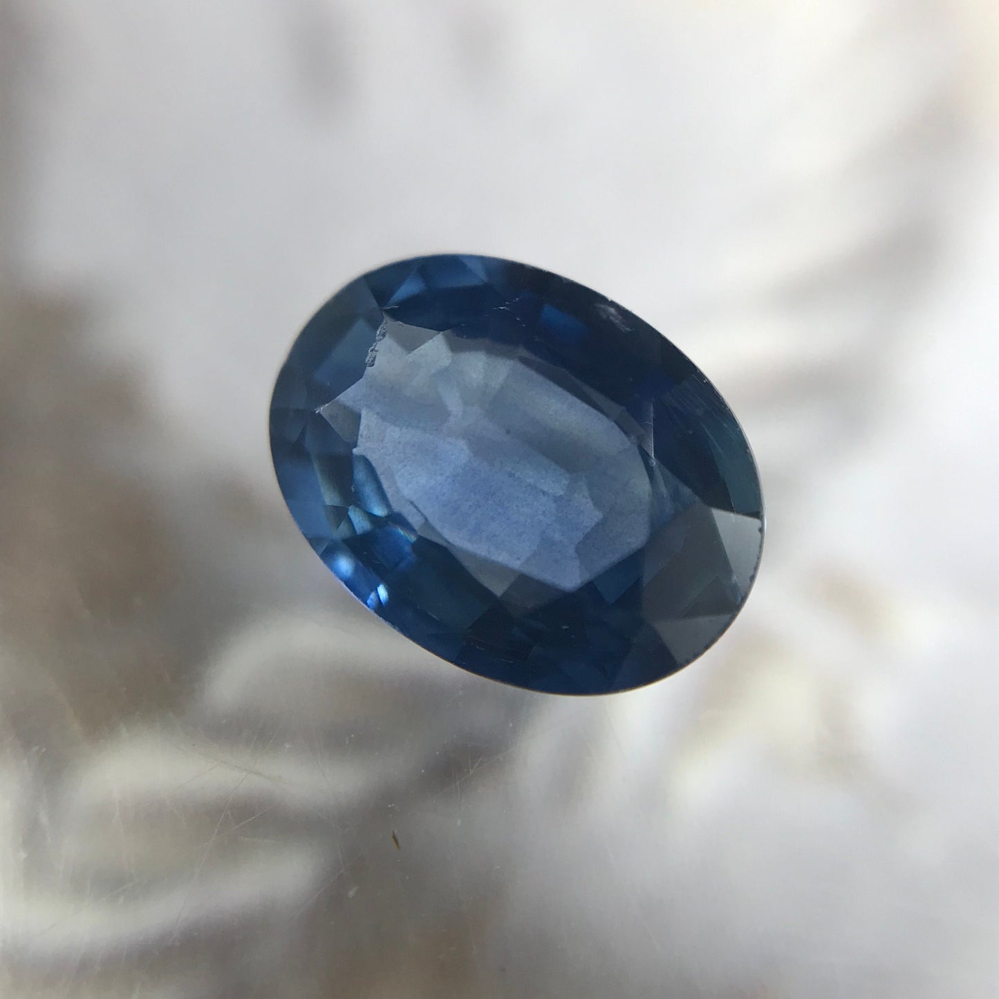 Natural Blue Sapphire 7x5.3mm 0.93 Carats Oval Corundum Blue Gem Faceted Loose Unmounted Gemstone Fancy, Genuine Blue Sapphire