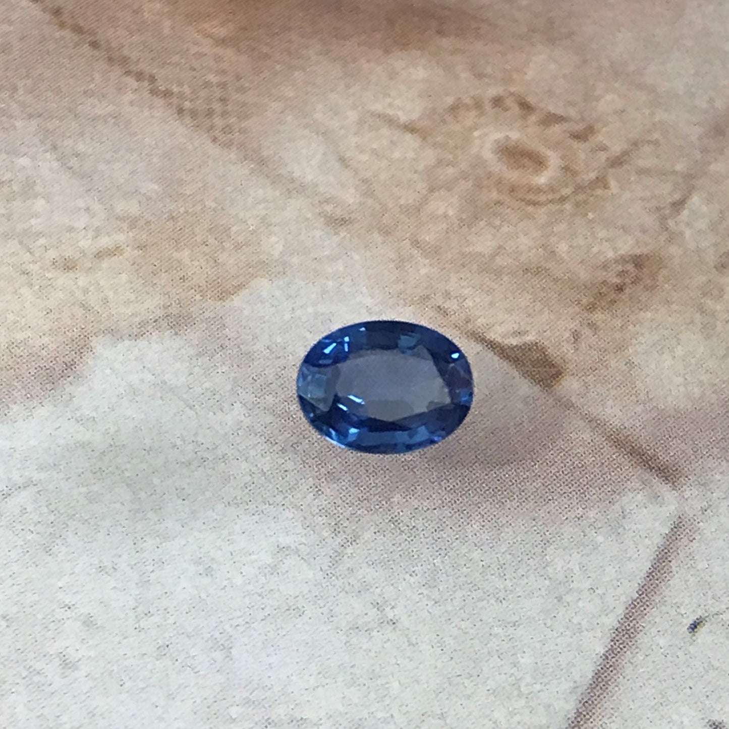 Natural Blue Sapphire 7x5.3mm 0.93 Carats Oval Corundum Blue Gem Faceted Loose Unmounted Gemstone Fancy, Genuine Blue Sapphire
