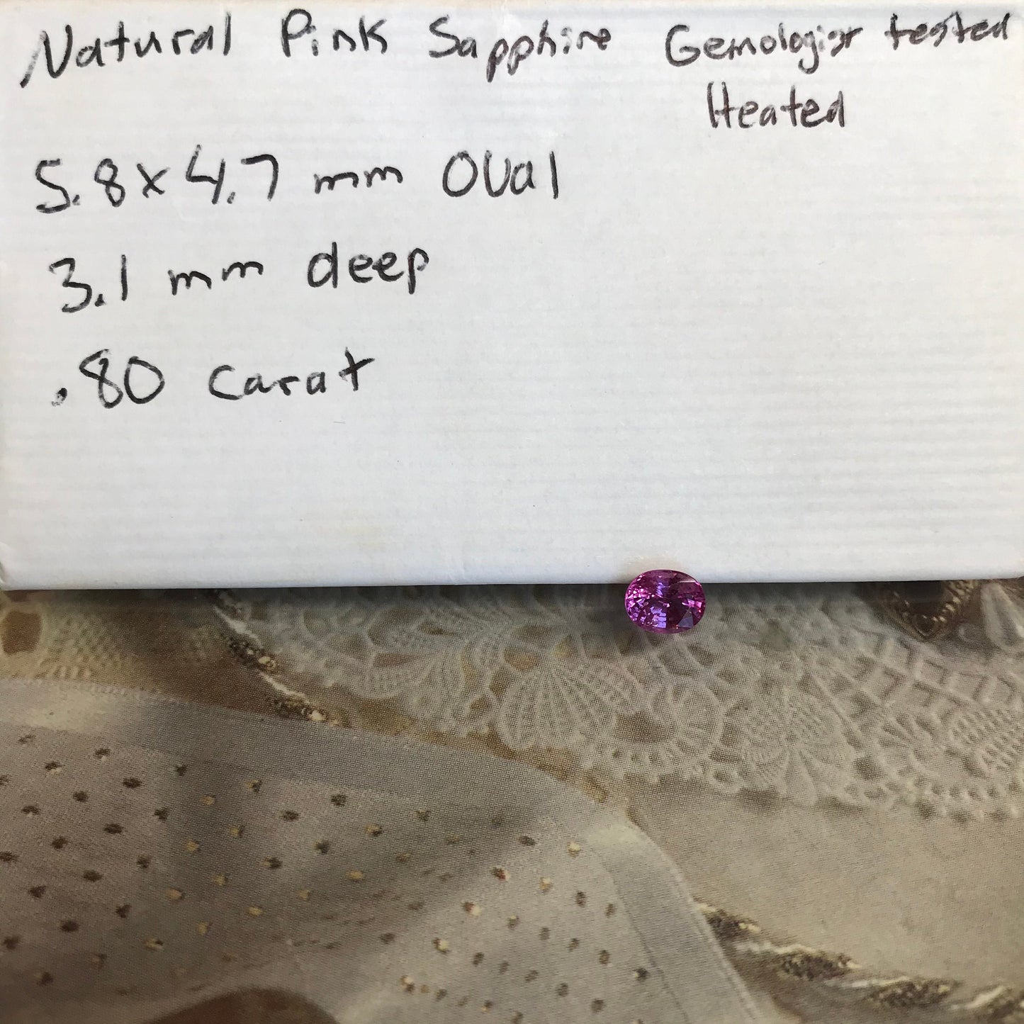 Natural Vivid Pink Purple Sapphire 6x5 mm 0.80 Carats Oval Cut Corundum Faceted Gem Loose Unmounted Gemstone Earth Mined Sapphire