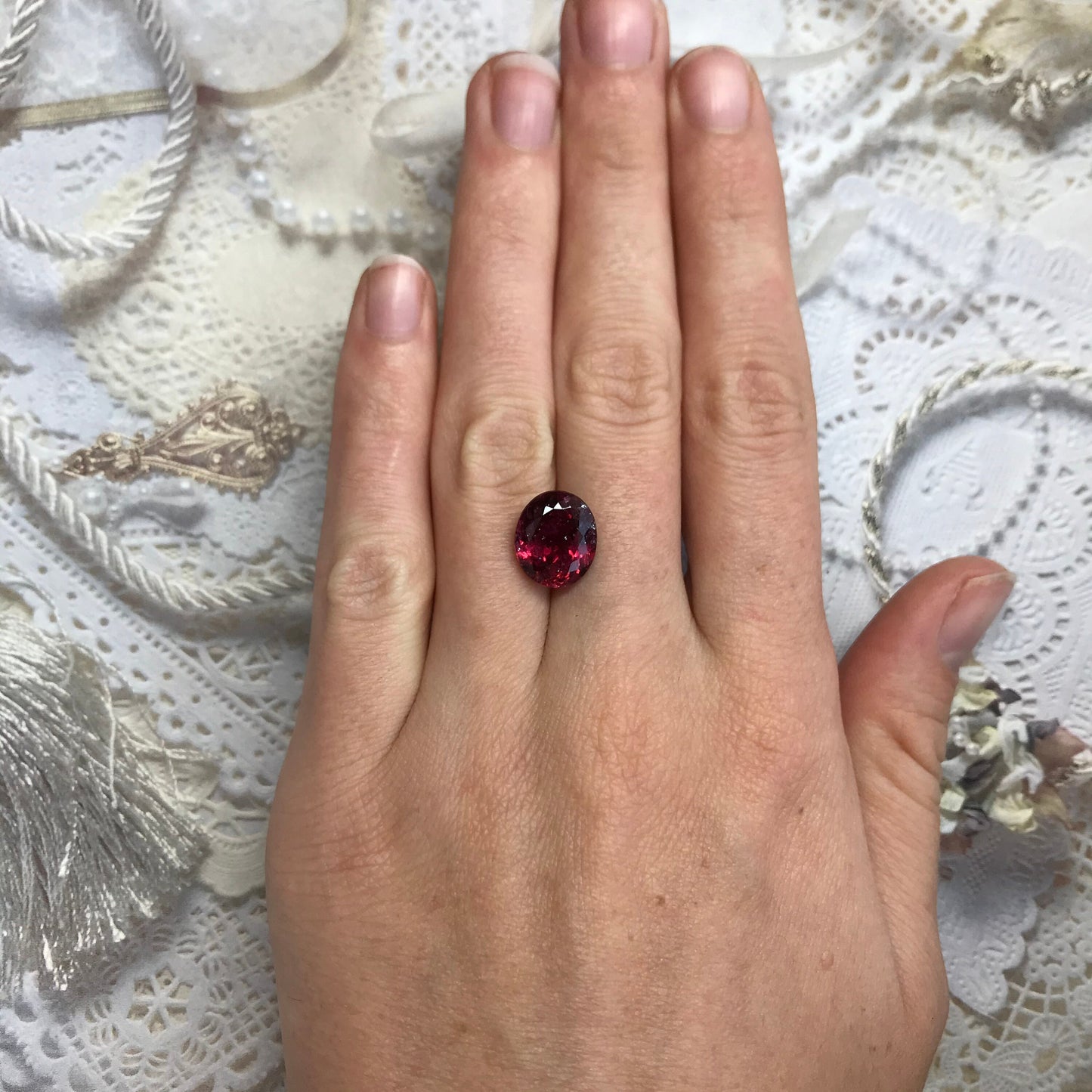 12x10mm Rubellite Tourmaline 5 ct Loose Natural Gemstone Deep Dark Rich Red Purple Fuchsia Natural Gem US Seller