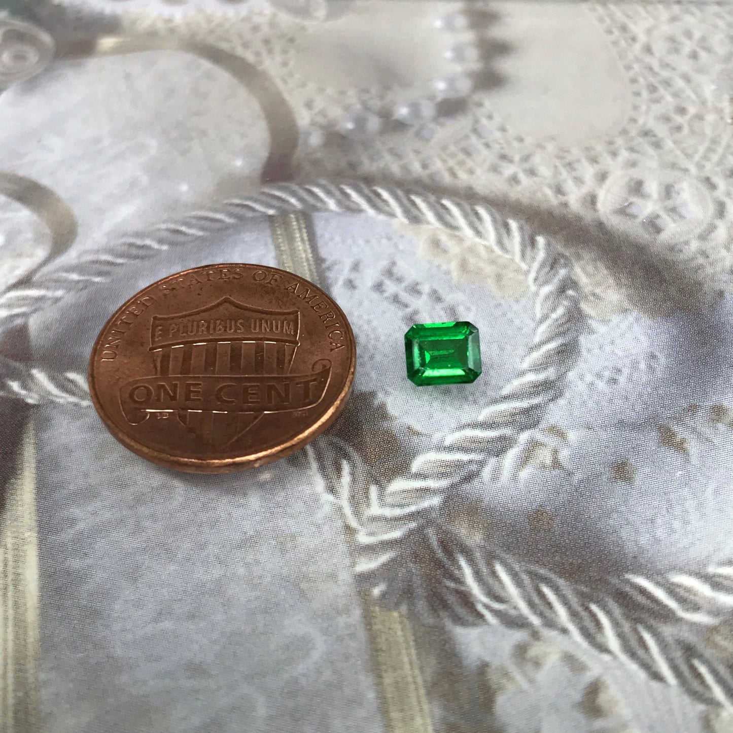 Natural Tsavorite Garnet 5x4mm 0.66 carats Faceted Emerald Cut Loose Gemstone, Green Garnet