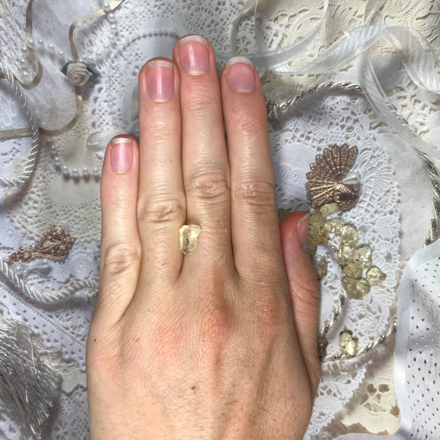 5-Utah Sunstone - 1 to 2 Carats each - Raw Sunstone - Natural Sunstone - Sunstone Rough -Raw Stones - Light Yellow Labradorite Feldspar