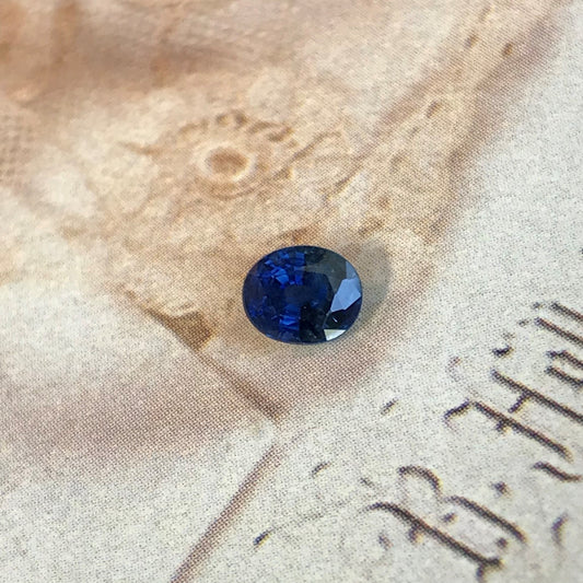 Natural Blue Sapphire 6x5mm 0.96 Carats Oval Corundum Blue Gem Faceted Loose Unmounted Gemstone