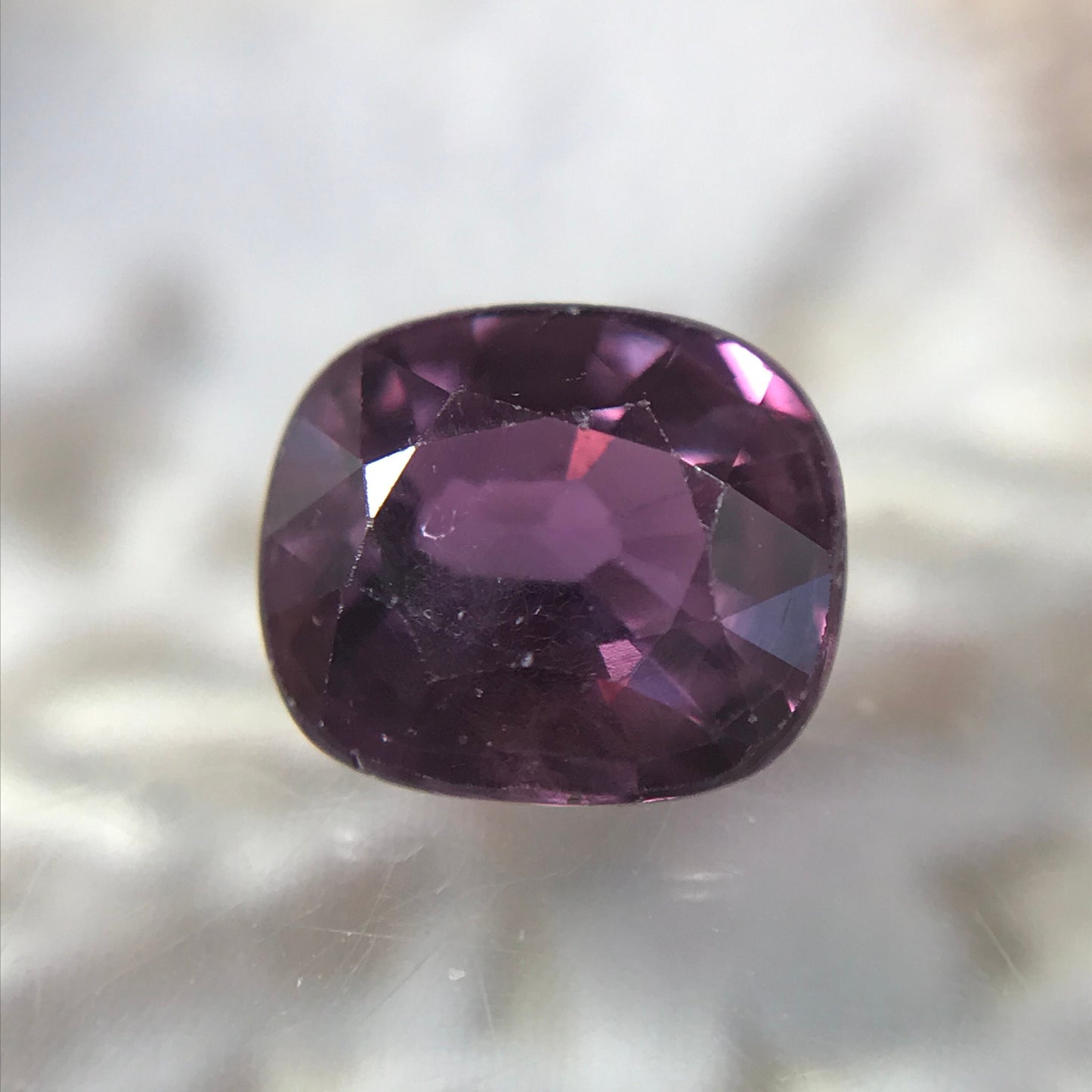 Natural Purple Sapphire 1.04 carats 6.2x5.3 mm Fancy Sapphire, Loose Faceted Unmounted Gemstone Earth Mined Gem Cushion Cut Square Stone