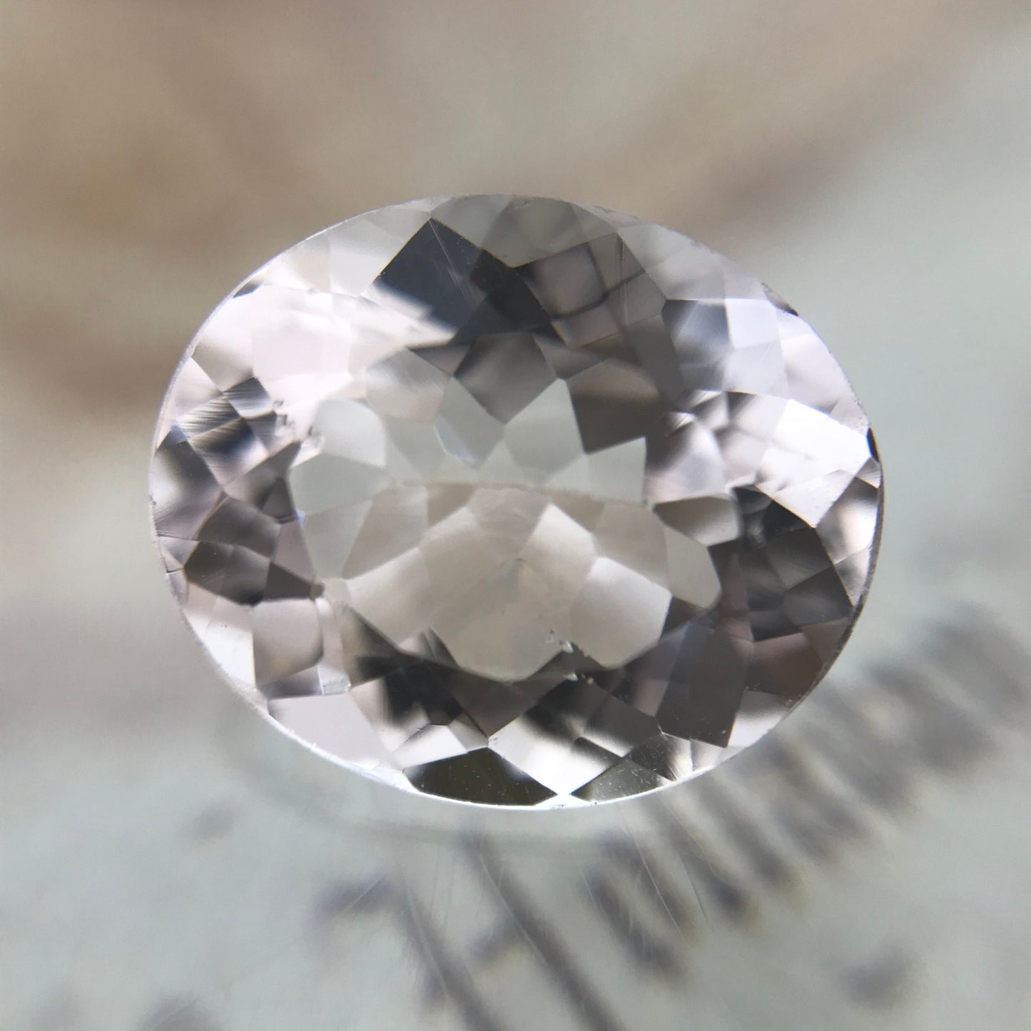 Peach Pink Morganite 12x10mm 4.39 Carat Oval Cut Faceted Loose Gemstone Unmounted Gem, For Engagement Ring, Loose Oval Natural Morganite