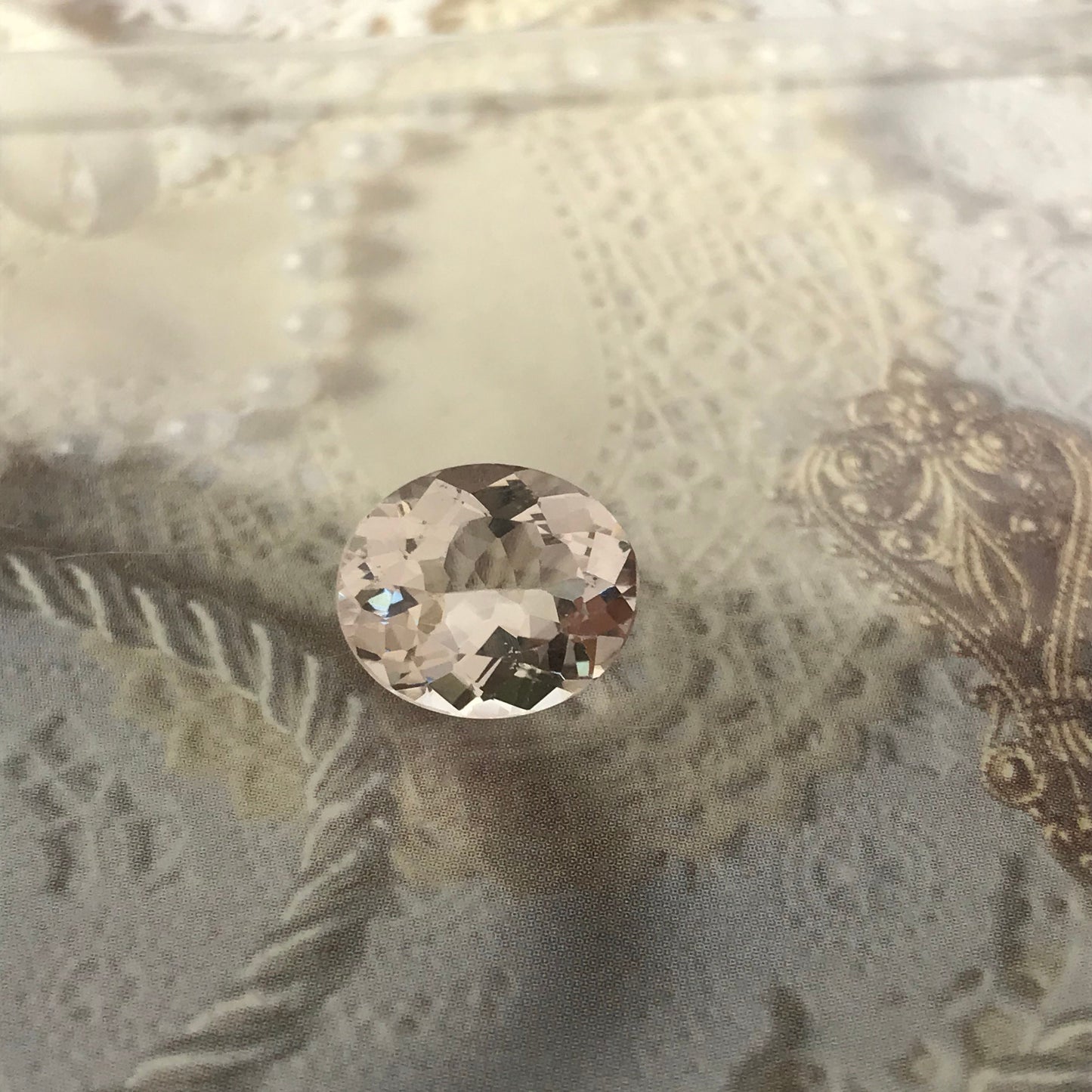 Peach Pink Morganite 12x10mm 4.39 Carat Oval Cut Faceted Loose Gemstone Unmounted Gem, For Engagement Ring, Loose Oval Natural Morganite