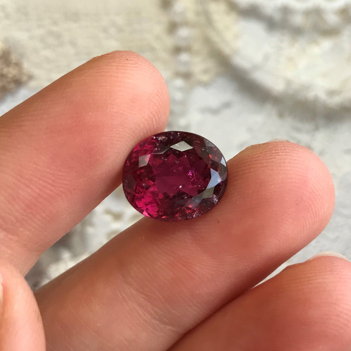 12x10mm Rubellite Tourmaline 5 ct Loose Natural Gemstone Deep Dark Rich Red Purple Fuchsia Natural Gem US Seller