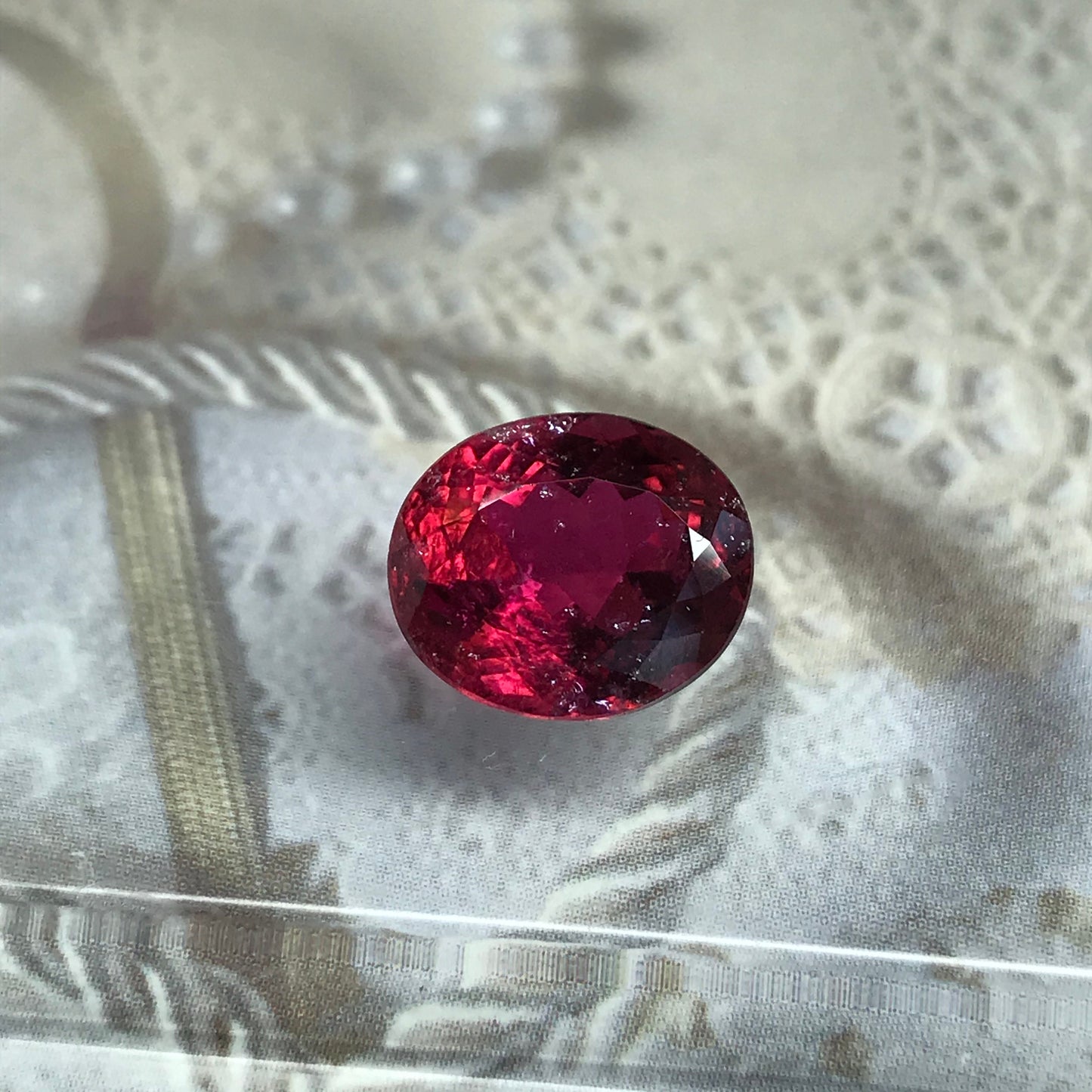 12x10mm Rubellite Tourmaline 5 ct Loose Natural Gemstone Deep Dark Rich Red Purple Fuchsia Natural Gem US Seller