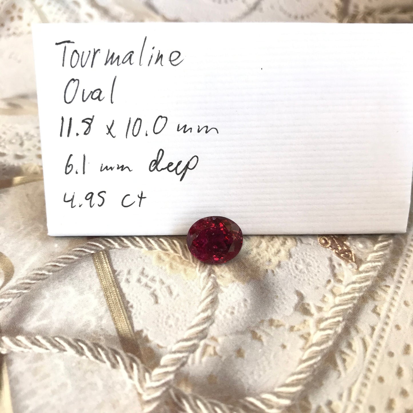 12x10mm Rubellite Tourmaline 5 ct Loose Natural Gemstone Deep Dark Rich Red Purple Fuchsia Natural Gem US Seller