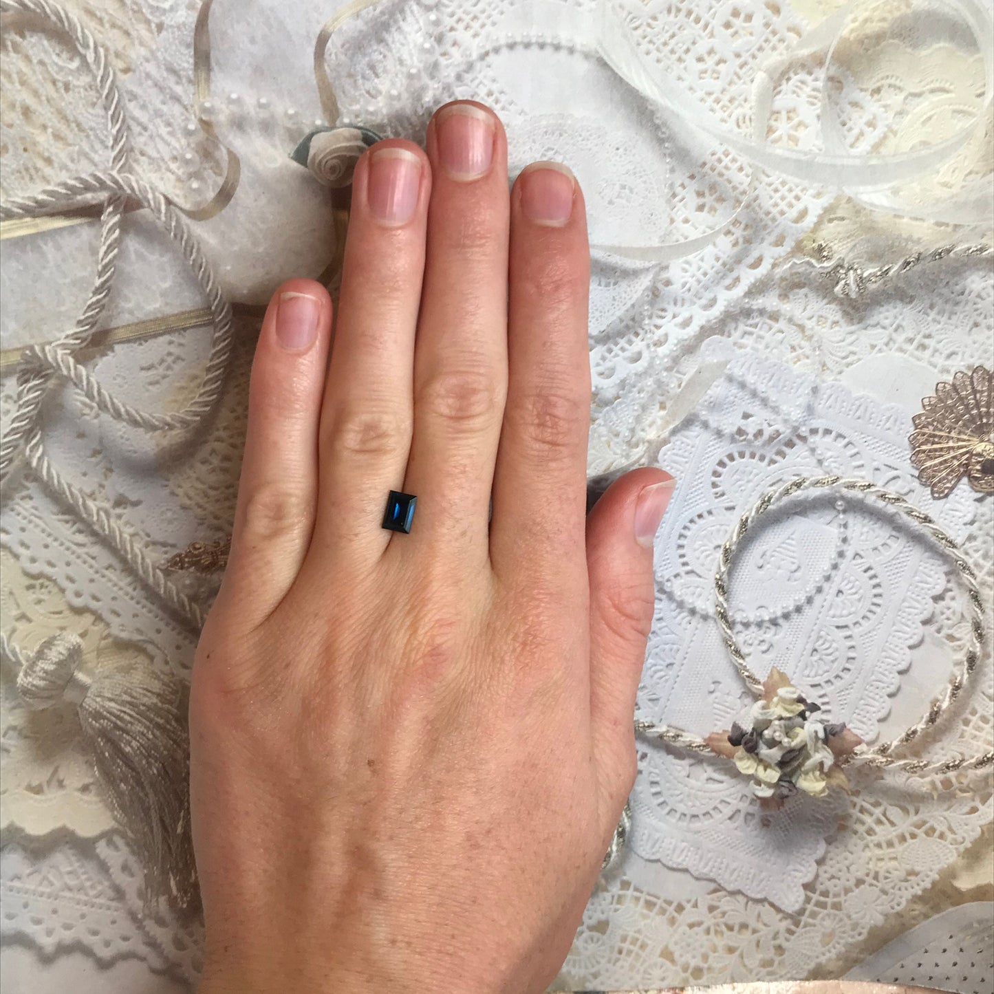 Natural Blue Sapphire 1.24 Carats Rectangle Cut 7x5mm Corundum Faceted Loose Unmounted Gemstone Earth Mined Heated Sapphire