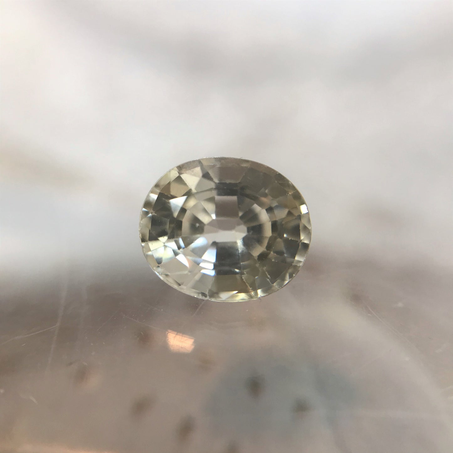 Natural Light Yellow Sapphire 1.11 cts 6.4x5.4mm Oval Corundum Gem Faceted Loose Unmounted Gemstone Probably No Heat 6x5mm