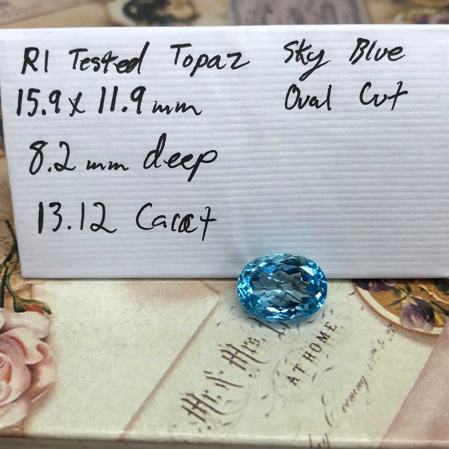 16x12mm Swiss Blue Topaz 13 ct Oval Cut Loose Topaz Gemstone Bright Blue Topaz Faceted Very Blue Topaz Unmounted December Birthstone