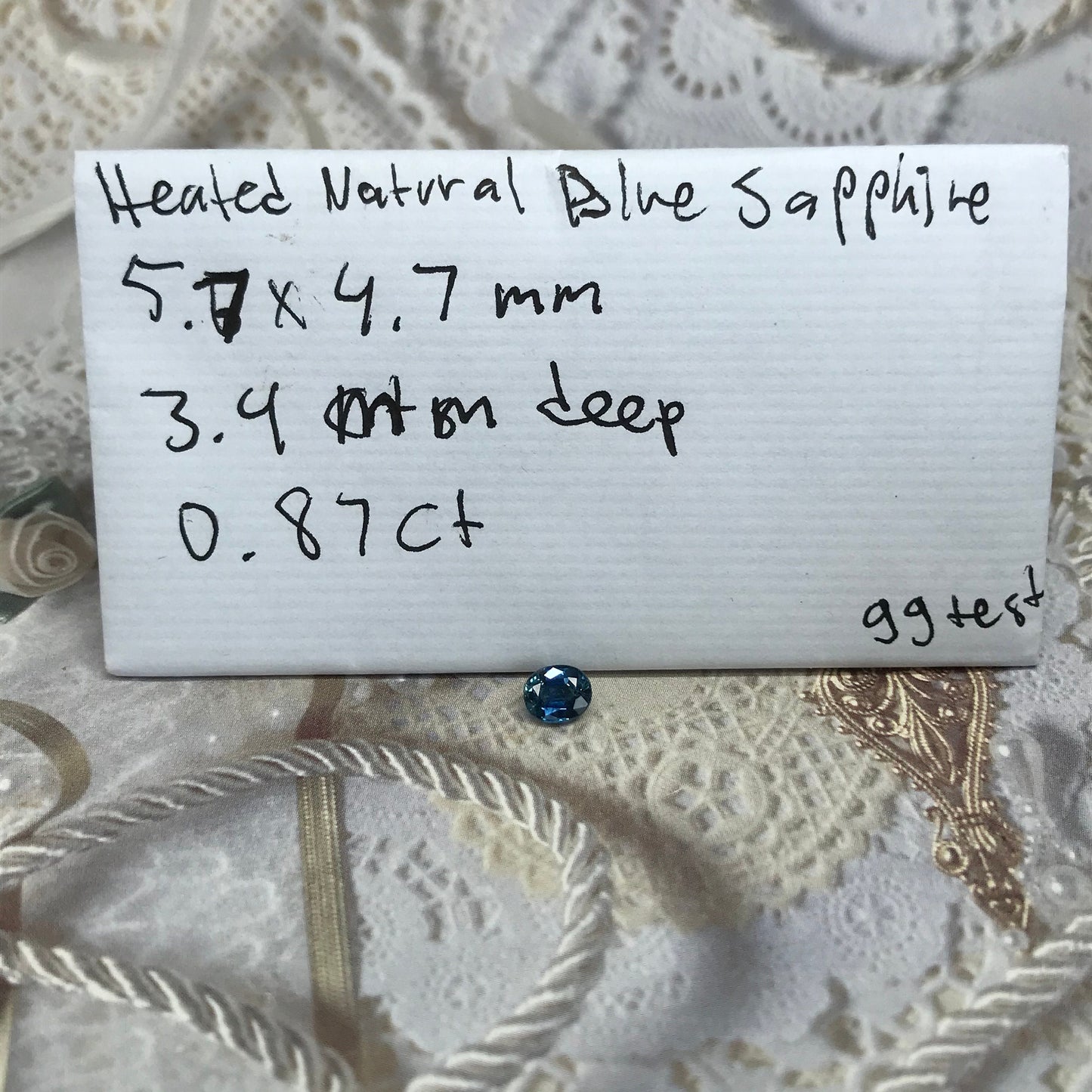 5.7x4.7mm Natural Classic Blue Sapphire 0.87 Carats Oval Cut, Medium Blue Sapphire Faceted Loose Sapphire, Unmounted Gemstone