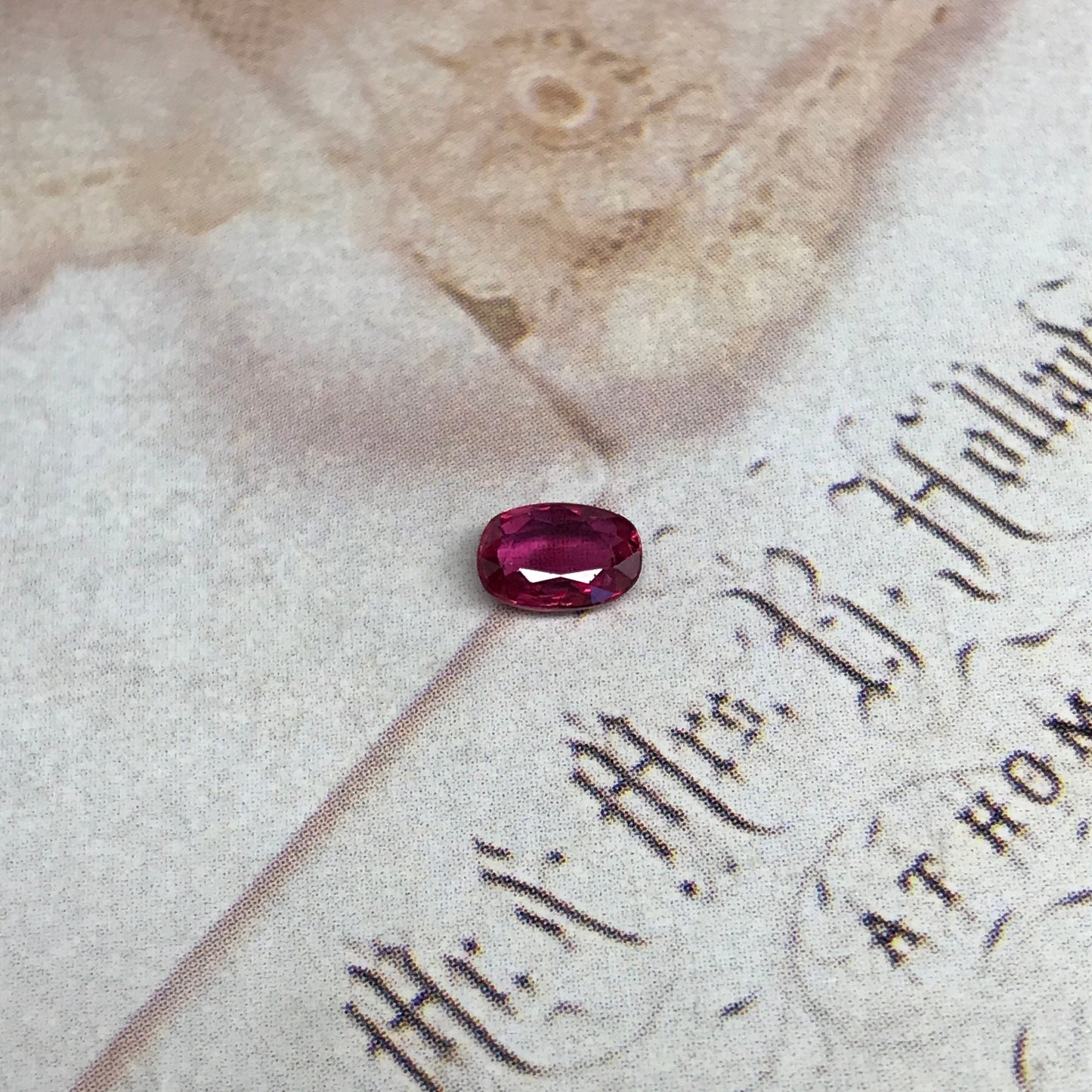 0.61 Carat Natural Ruby Heat Only 6x4mm Loose Gemstone Oval/Cushion Cut Purple Red July Birthstone