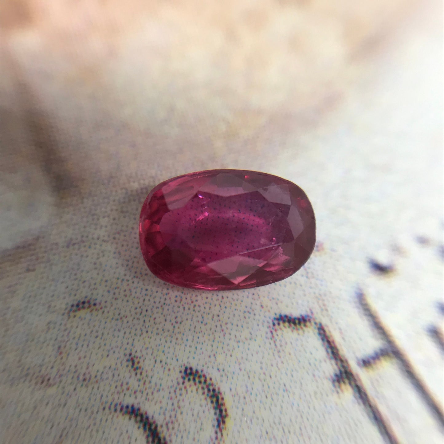 0.61 Carat Natural Ruby Heat Only 6x4mm Loose Gemstone Oval/Cushion Cut Purple Red July Birthstone
