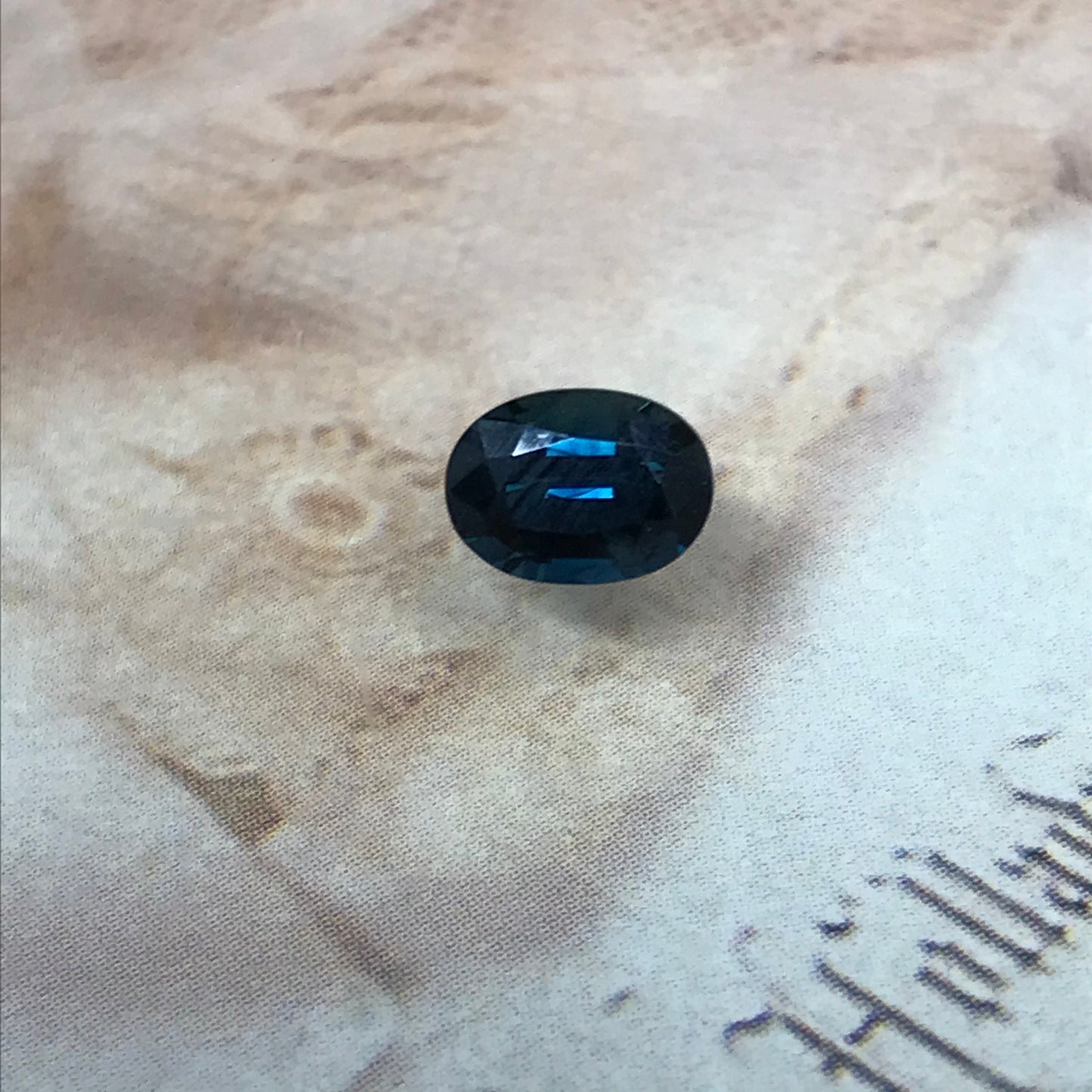 Natural Blue Sapphire 7x5mm Oval 1.23 Carat Corundum Midnight Dark Blue Faceted Loose Unmounted Gemstone Earth Mined US Seller