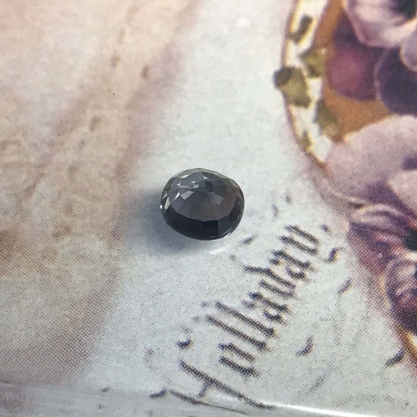Unheated Purple Sapphire 0.87 carat 5.2x4.6 mm Oval Cut, Natural Tanzania Sapphire, Dark Greenish Purple,  Wholesale Faceted Loose Gemstone