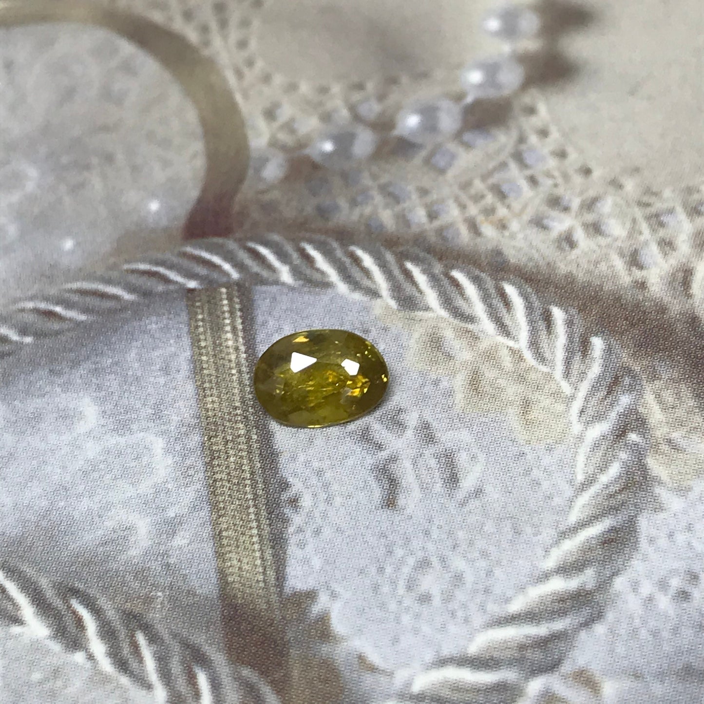 Yellow Sphene 1 Carat 7x5mm Oval Cut, Natural Untreated from Madagascar, unmounted loose wholesale gemstone for jewelry