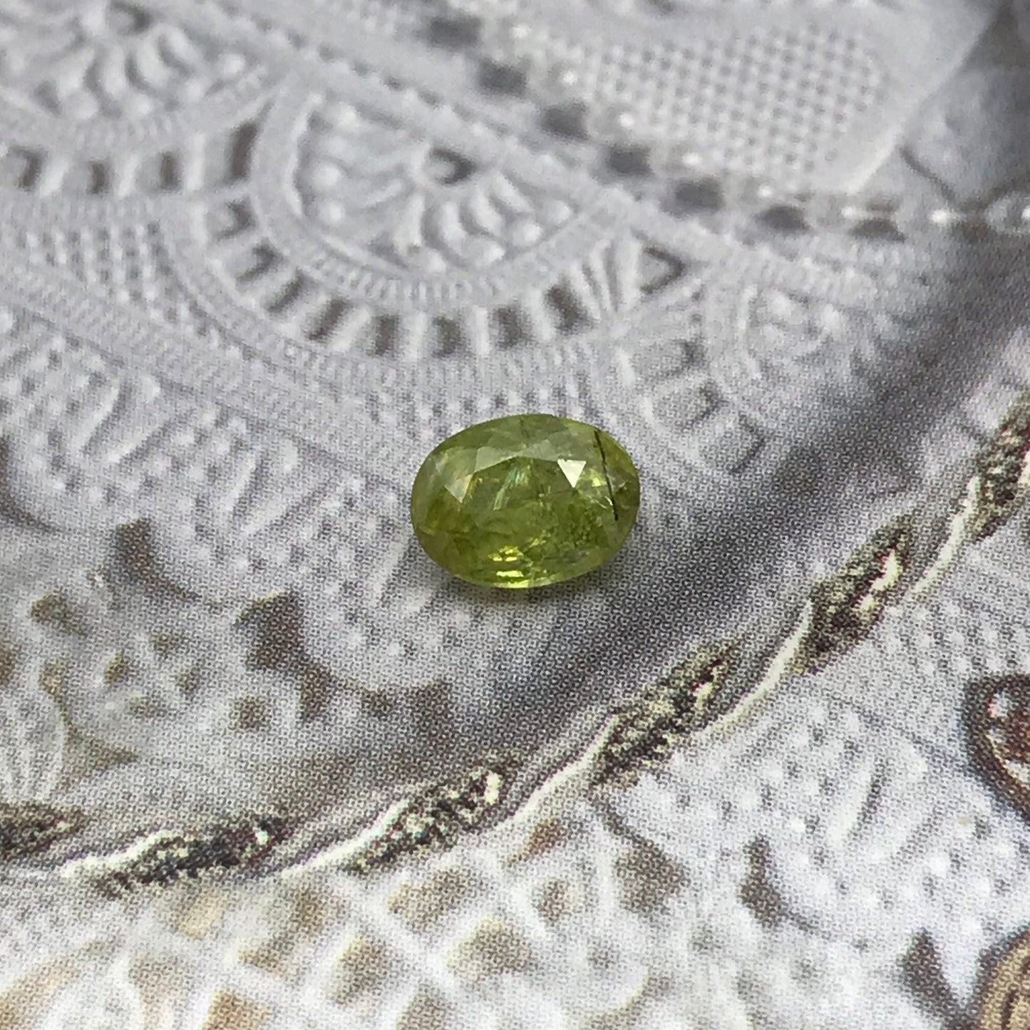 Yellowish Green Sphene 1 Carat 7x5mm Oval Cut, Natural Madagascar Sphene, faceted loose wholesale gemstone for jewelry