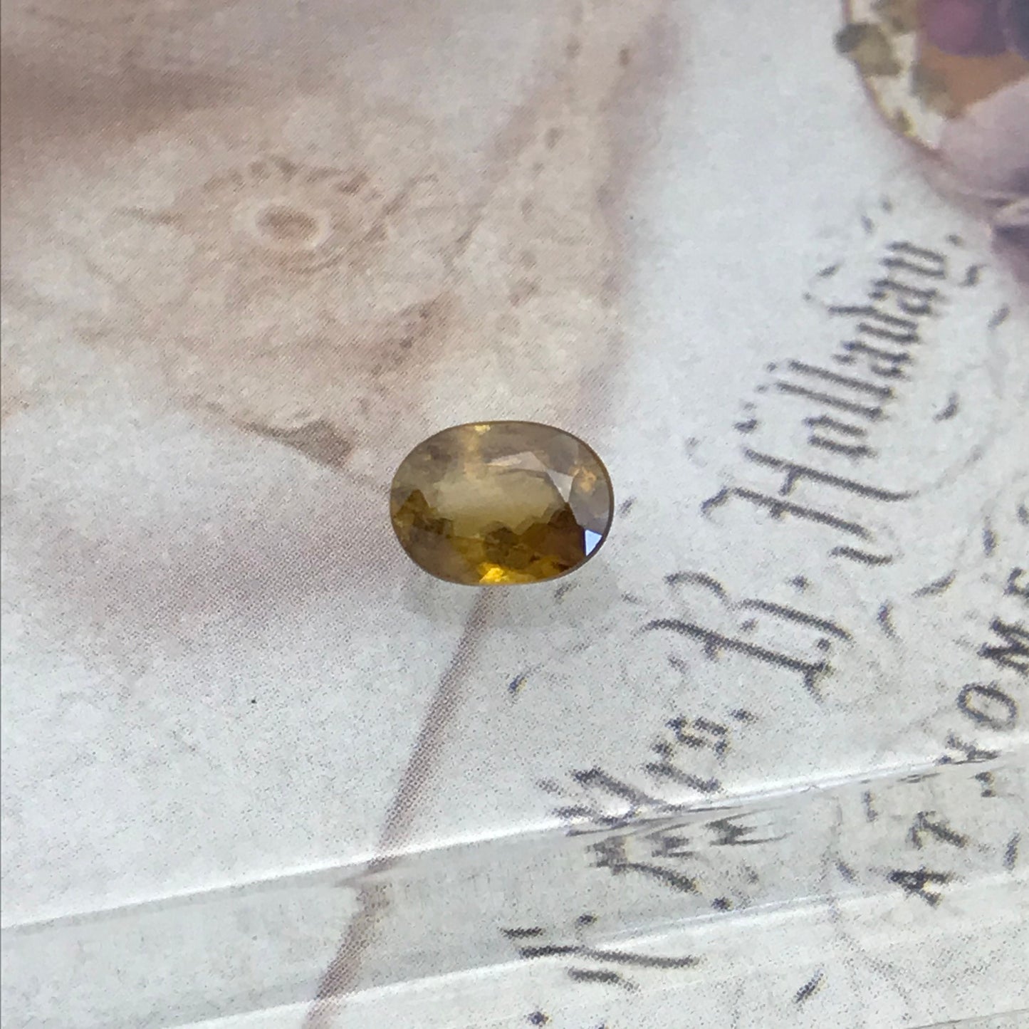 Yellowish Orange Sphene 1.59 Carat 8x6mm Oval Cut, Natural loose wholesale gemstone