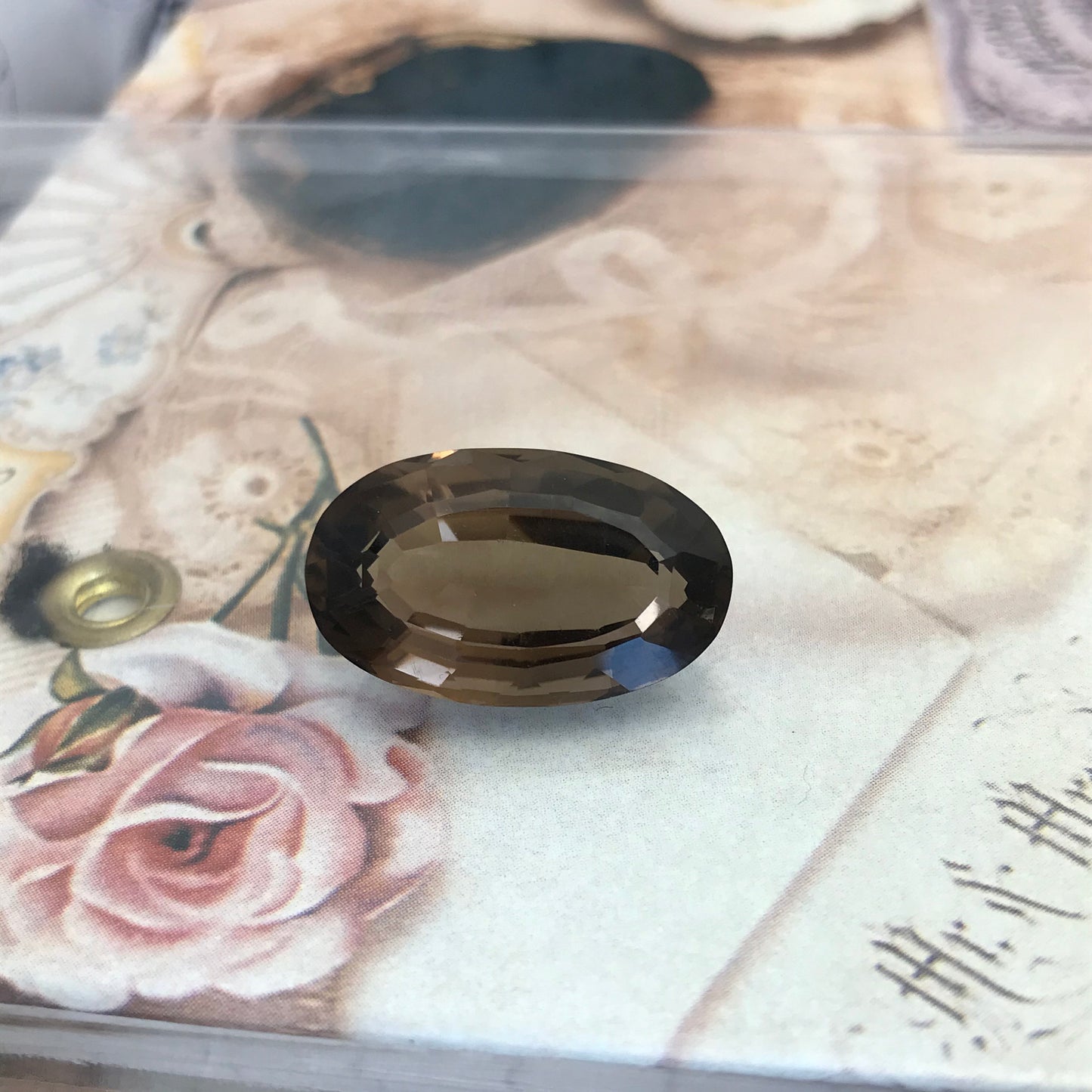 Large Smoky Quartz Gemstone Loose 18 carats 22.8x13.7mm Long Oval Cut Loose Stone Unmounted Gemstone Brown Gem