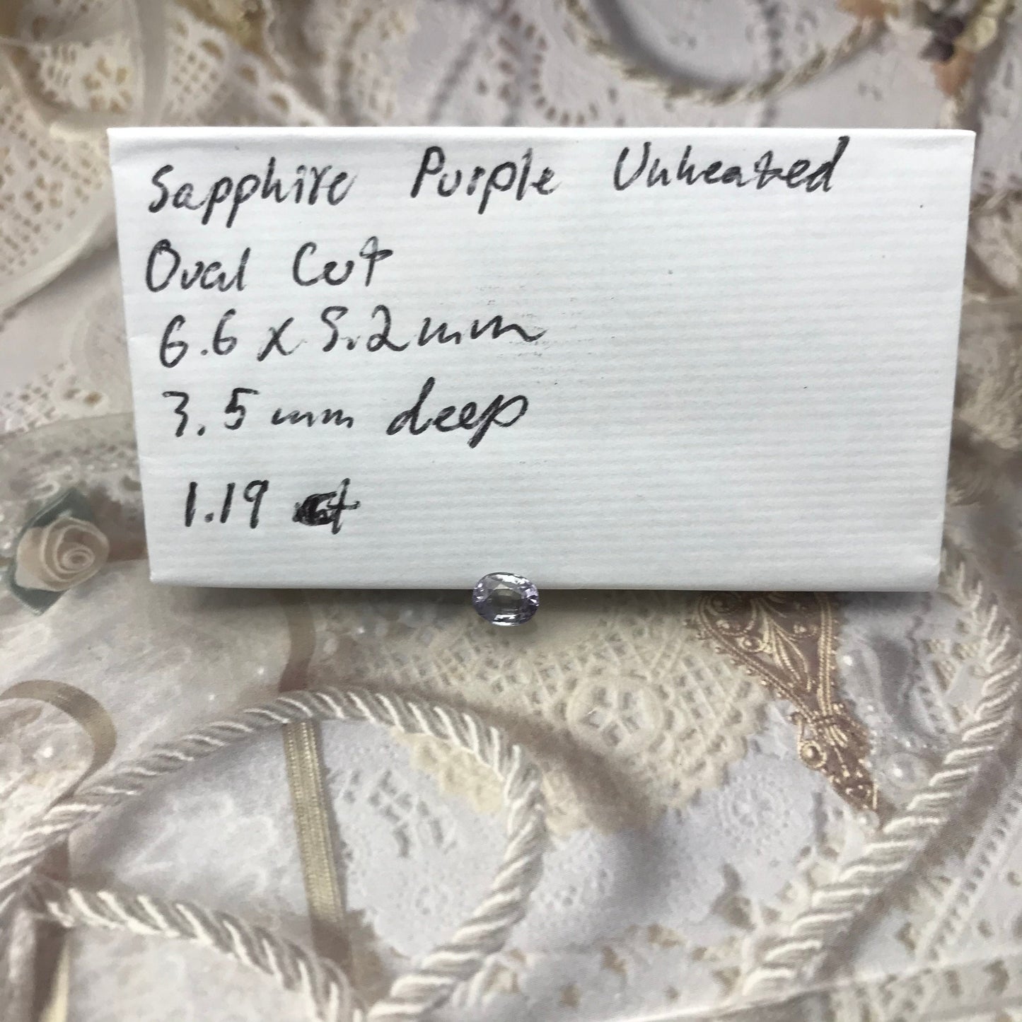 Bluish Purple Sapphire 1.19 carat 6.6x5.2 mm Oval Cut, Natural Madagascar Sapphire, Faceted Loose Gemstone