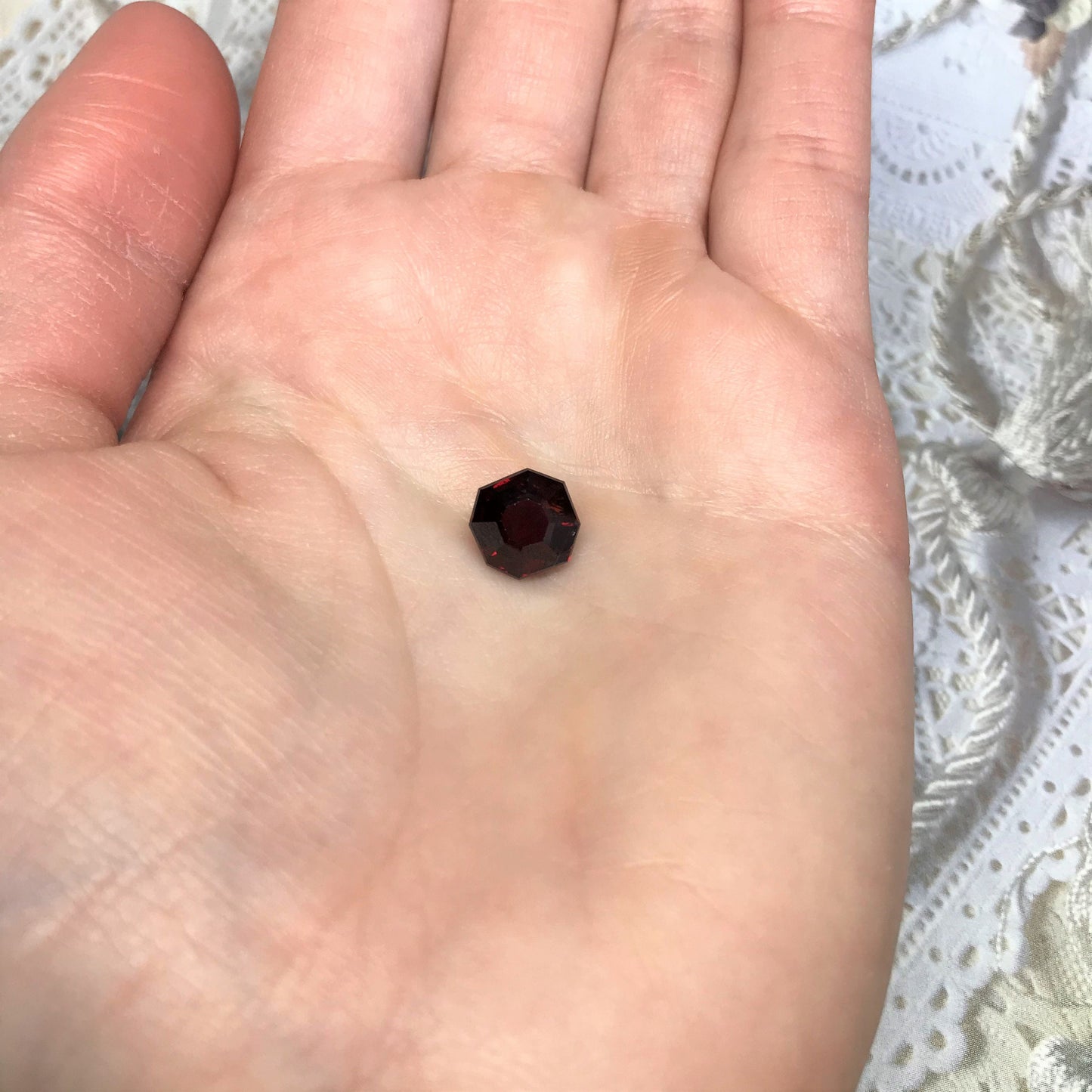 Natural Red Spessartite Garnet 4.88 carats 9mm Octagon Cut Faceted Loose Unmounted Gemstone for Jewelry Genuine Gem